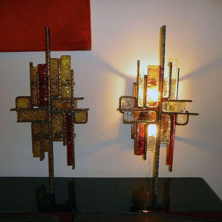 Poliarte Brutalist Sconce,  2 pieces available, Mid-Century Modern, Italy 1970s For Sale 3
