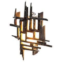 Poliarte Brutalist Wrought Iron Wall Lamp