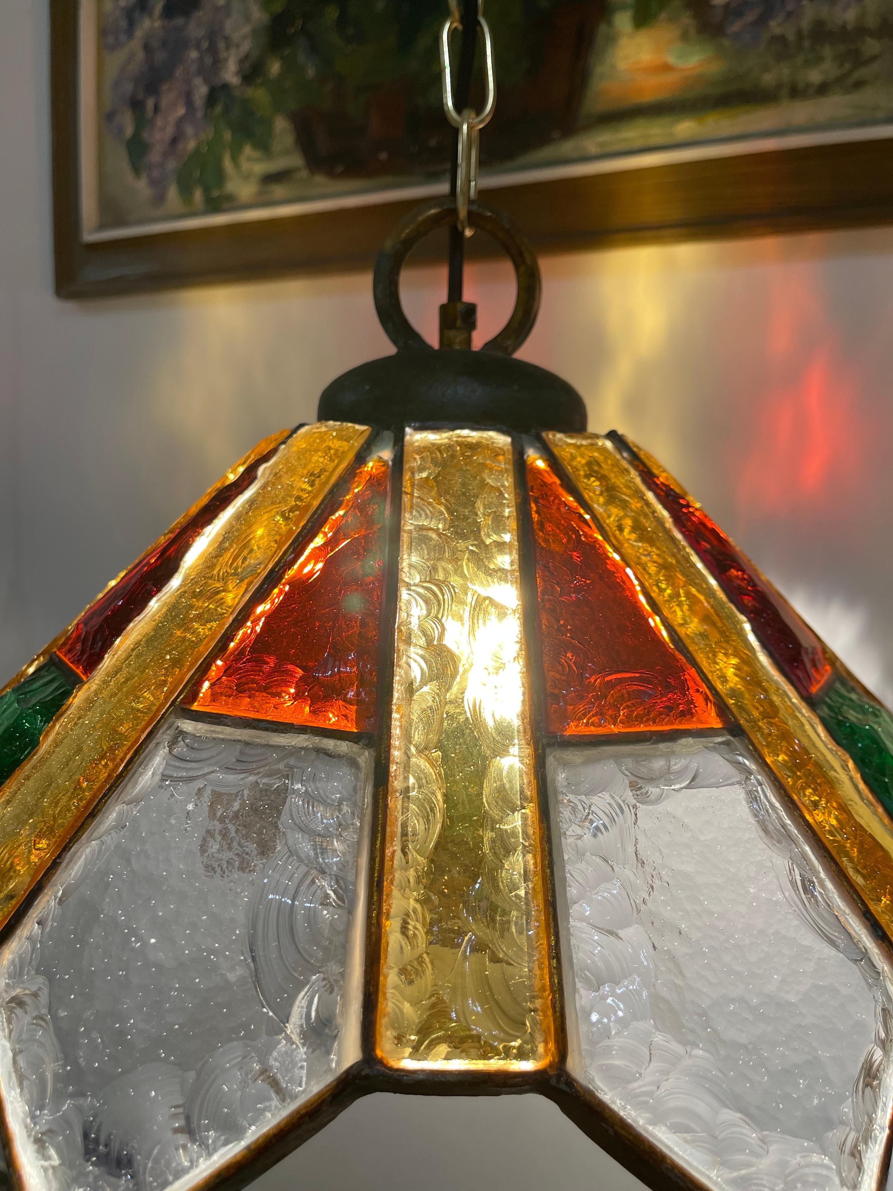 Poliarte by longobard chandelier glass murano  , Italy 1990 In Good Condition For Sale In DÉNIA, ES