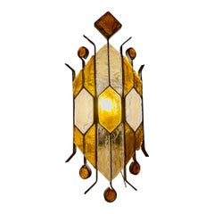 Poliarte  By longobard wall lighting glass murano , Italy 1970s