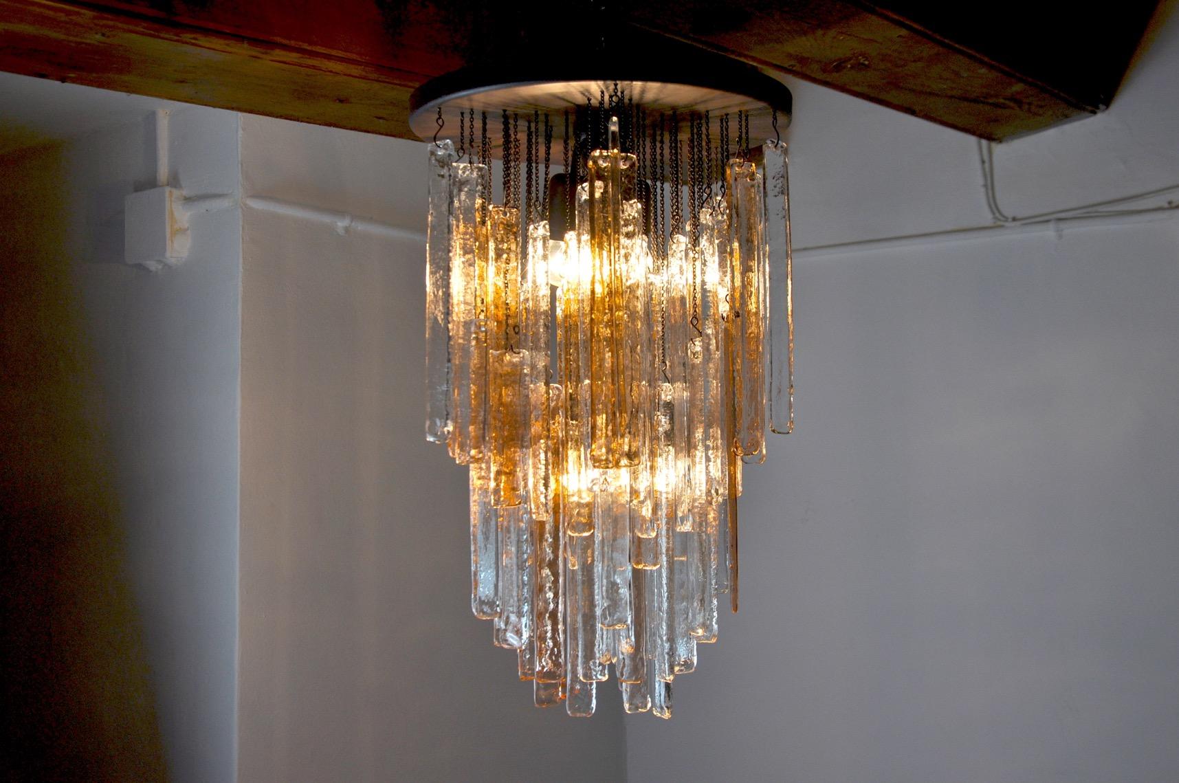 Poliarte Chandelier by Albano Poli, 1970, Italy In Good Condition For Sale In BARCELONA, ES