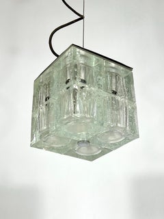Poliarte, Clear Murano Glass Pendant from 70s