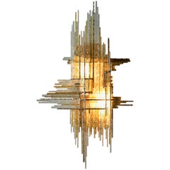 Poliarte, Glass Sconce, Italy, Late 1960s