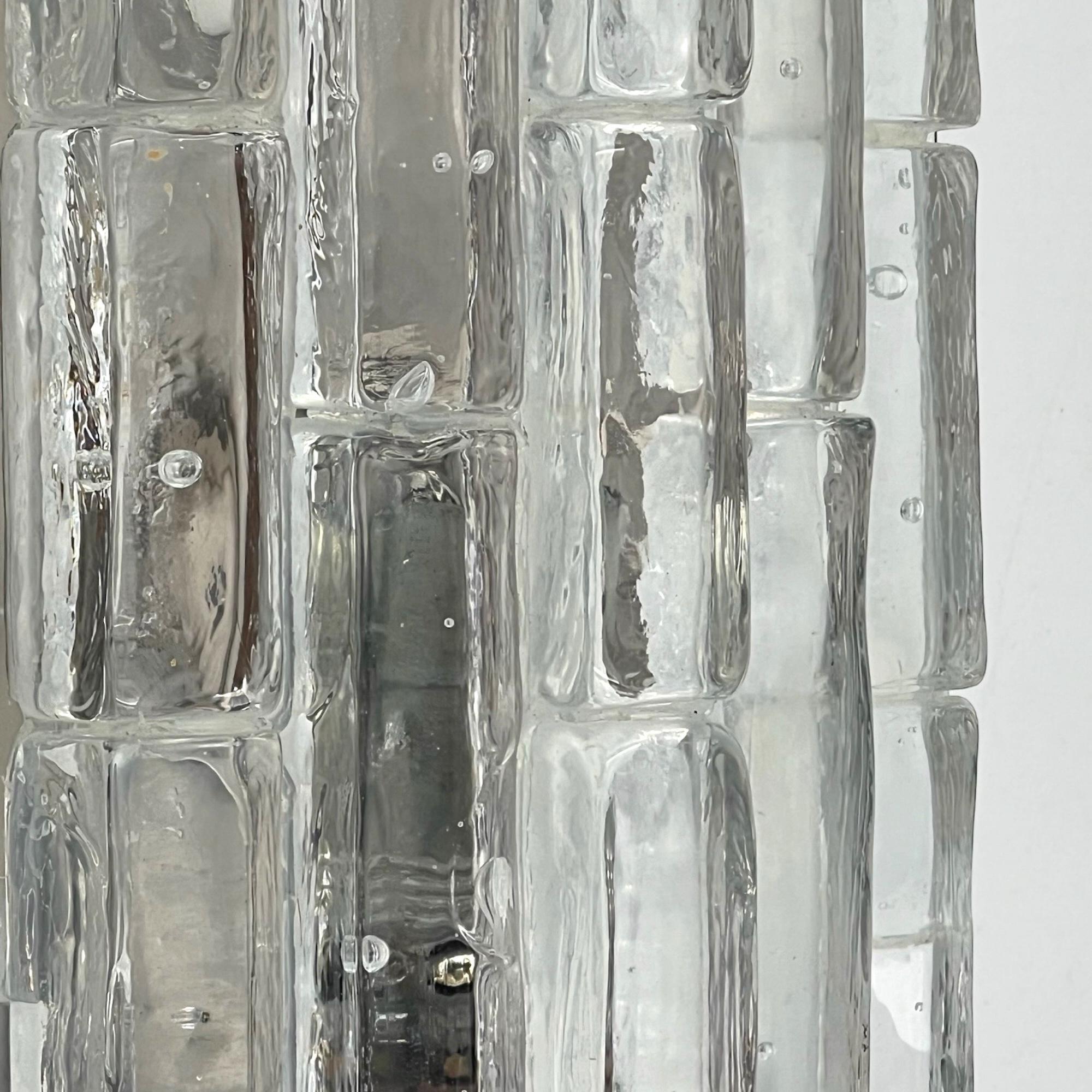 Poliarte Glass Sconce 'Linea' by Albano Poli - 1970s Italian Handmade Lighting In Good Condition In San Benedetto Del Tronto, IT