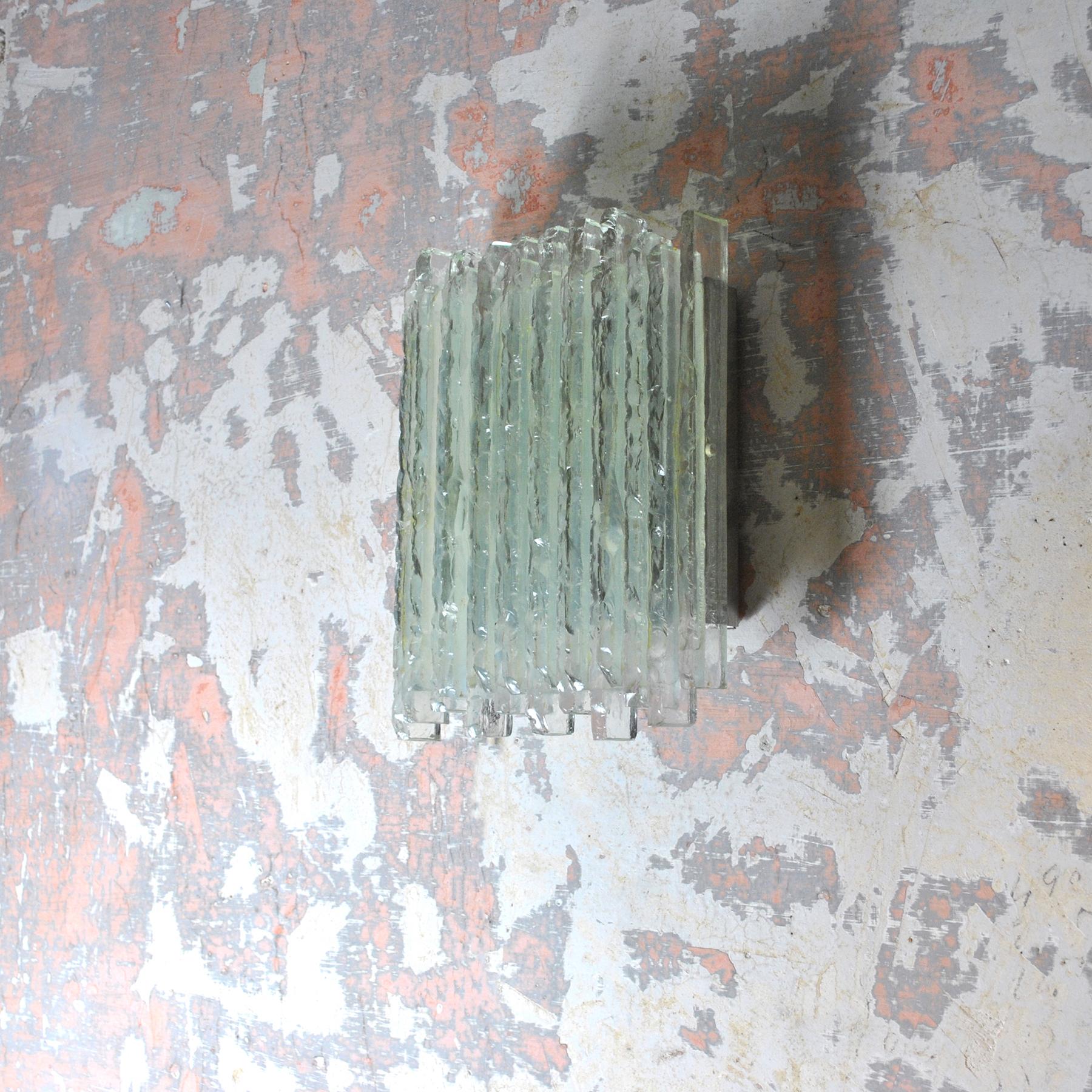 Aplique de cristal Poliarte de los años 60 Moderno de mediados de siglo en venta