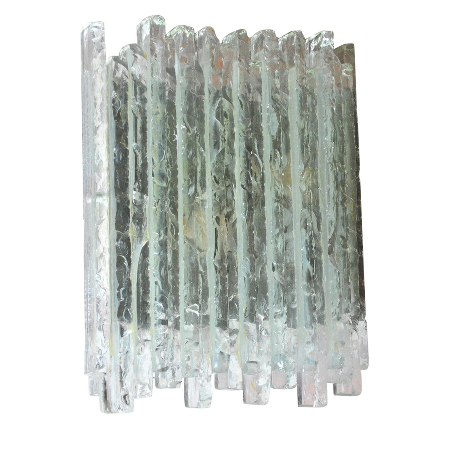 Poliarte Glass Wall Light from the 60s For Sale