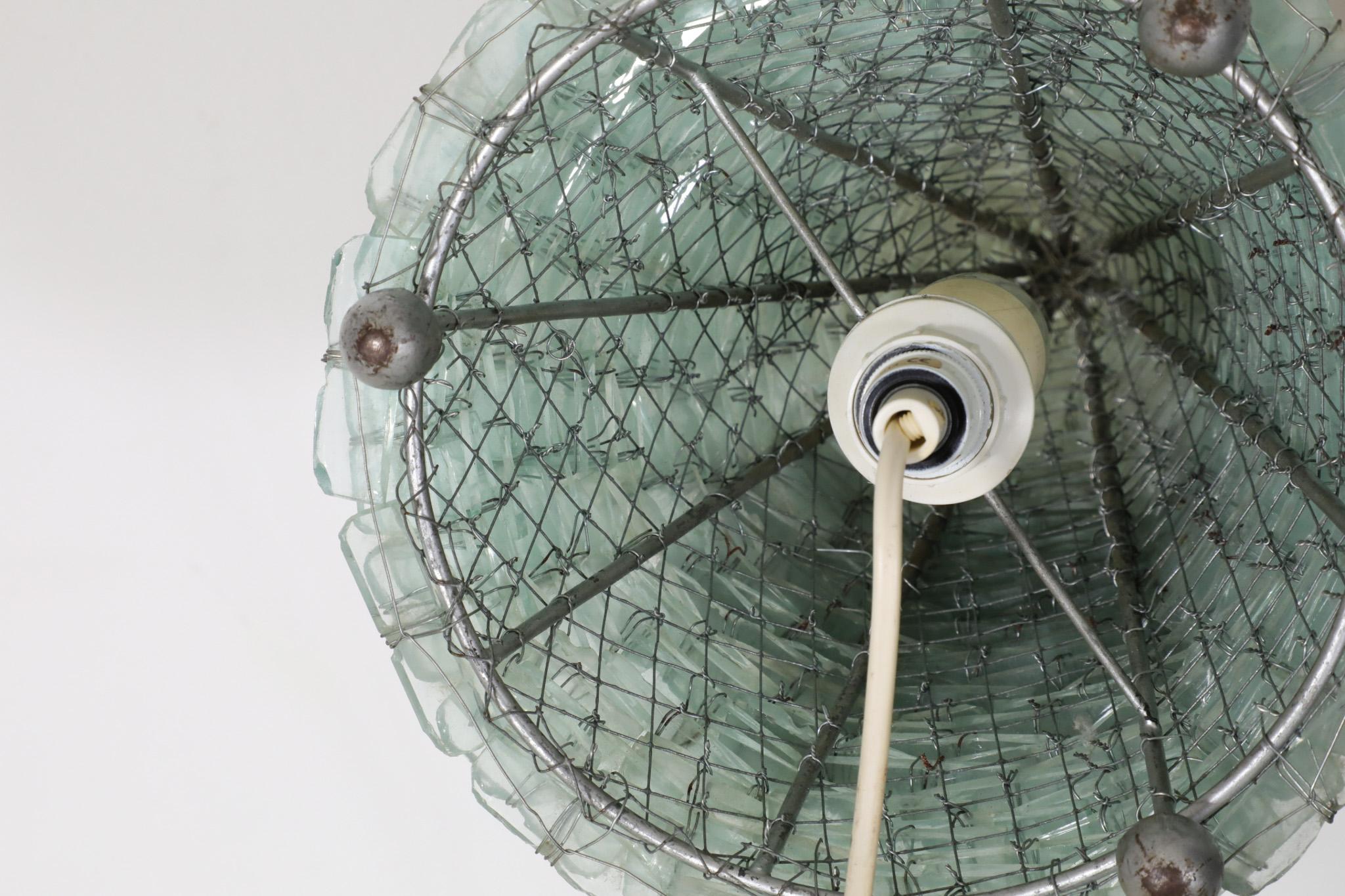 Poliarte Inspired Woven Glass Modernist Cone Table Lamp For Sale 4