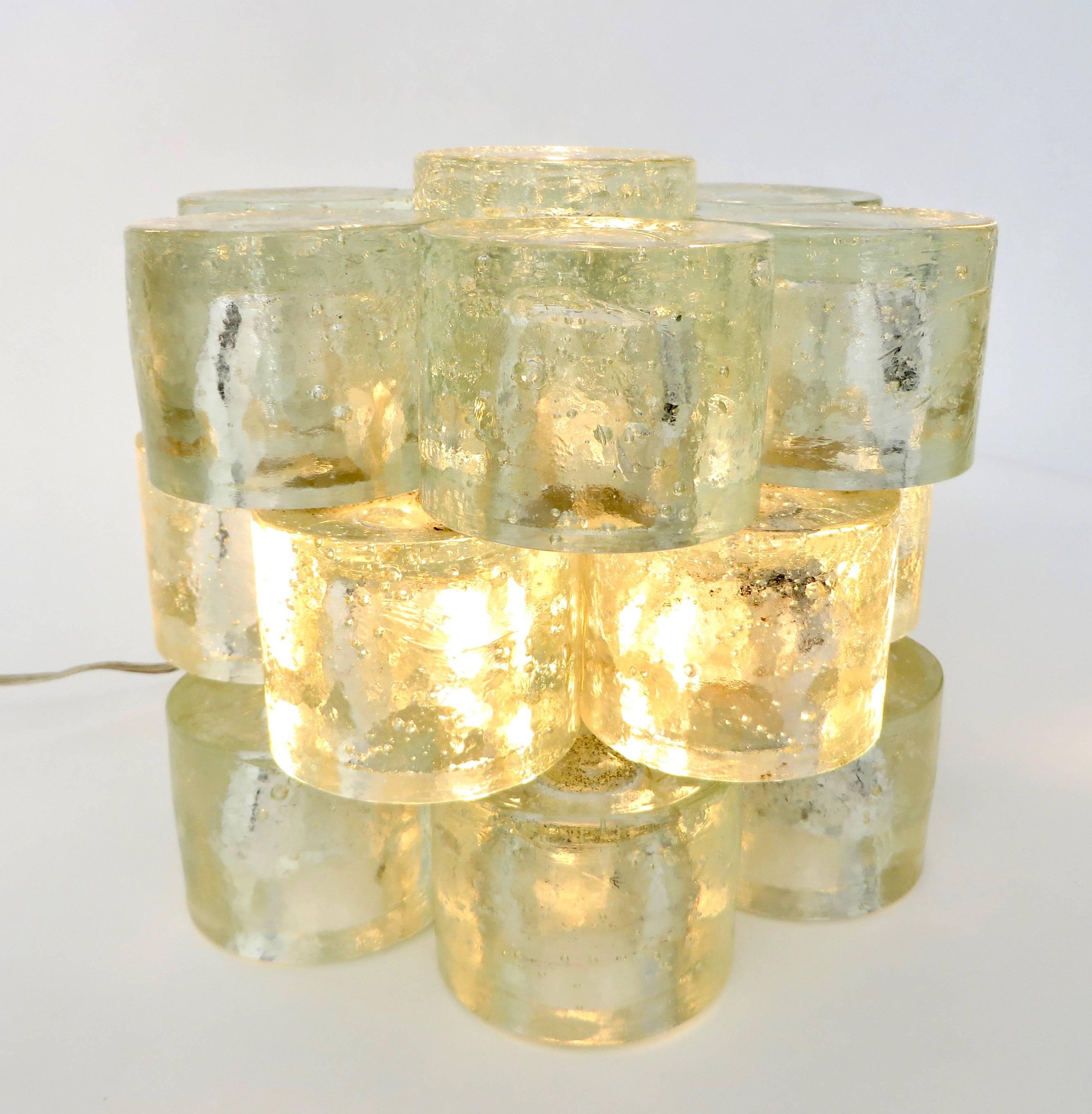 Poliarte Italian Sculptural Murano Glass Table Lamp  7