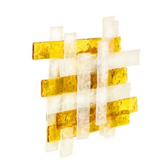 Poliarte Brutalist Murano Glass Wall Light 1970s