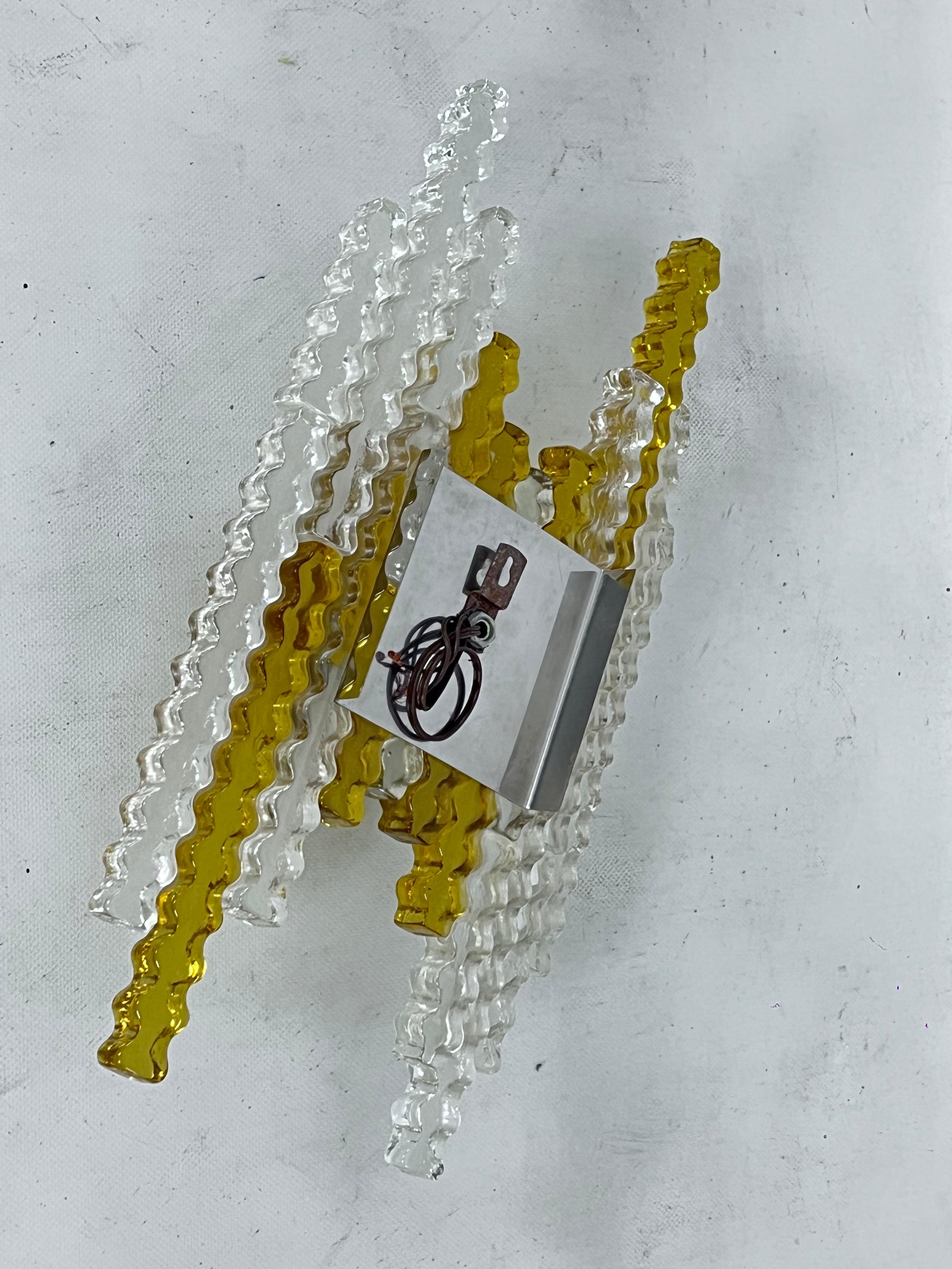 Poliarte, grande applique unique en verre de Murano, Italie, années 1970 en vente 4