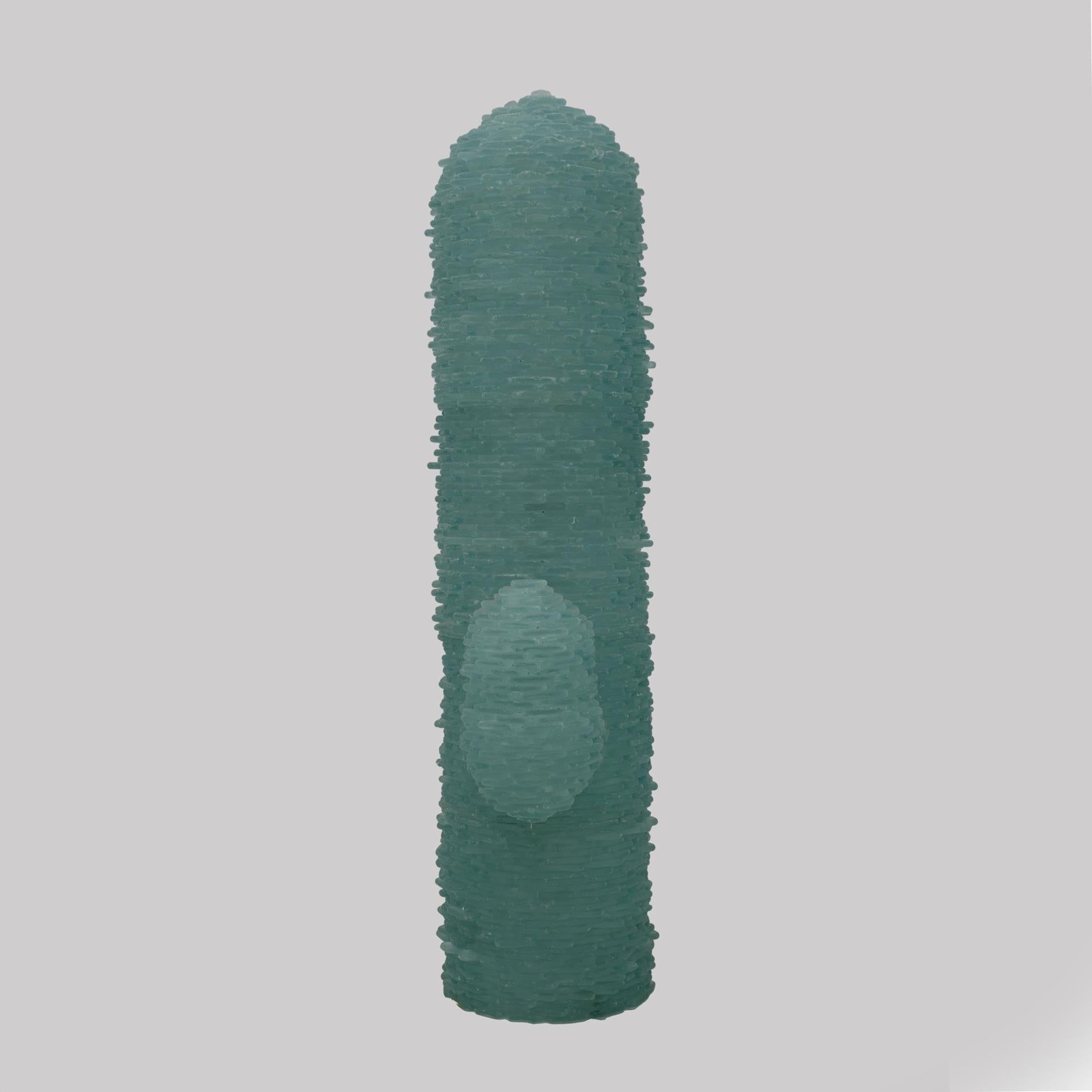Verre de Murano Poliarte, lampadaire en verre de Murano vert d'eau, moderne du milieu du siècle dernier, Cactus, 1970 en vente