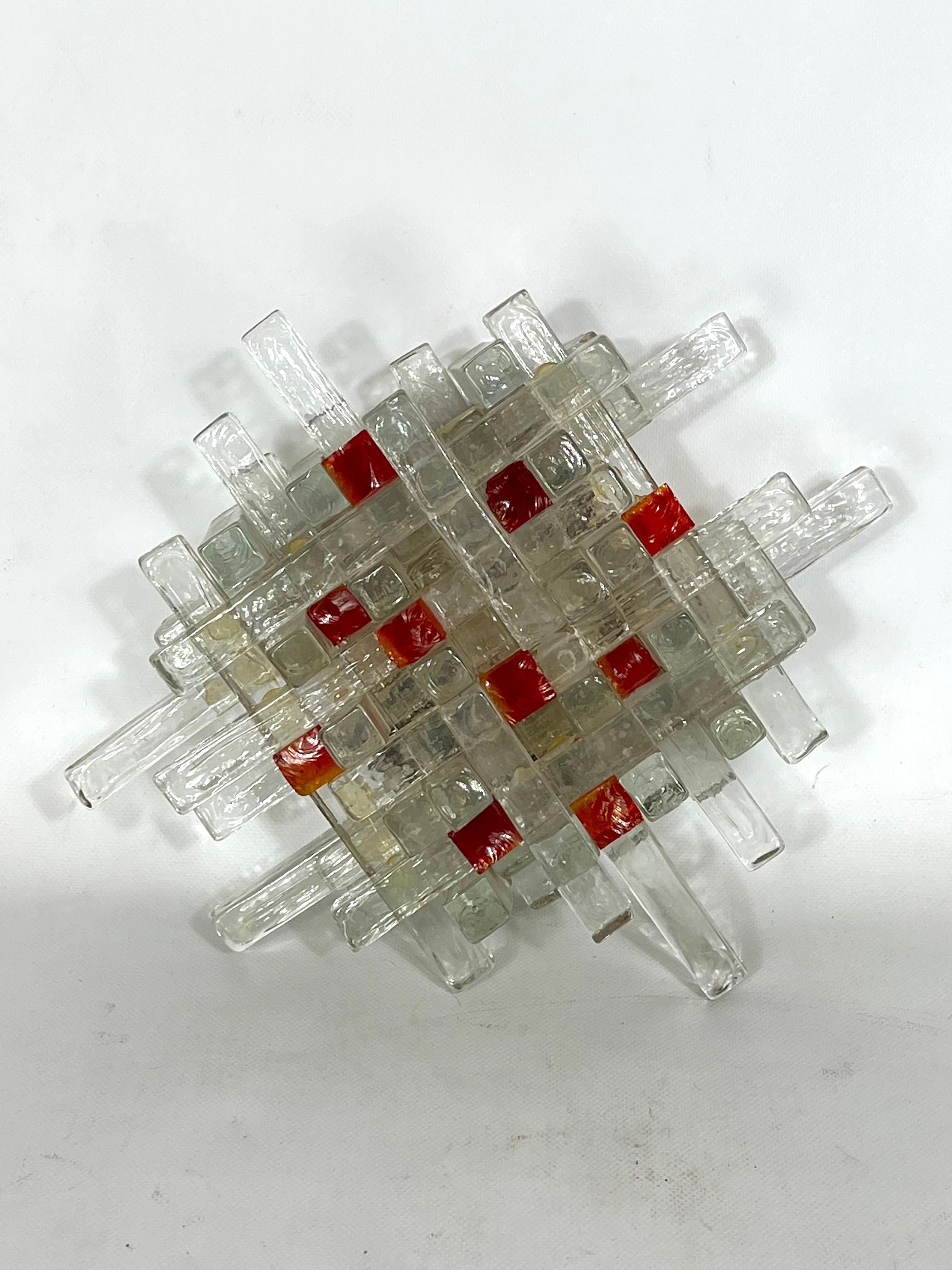 Poliarte, Mid-Century Murano Glass Wall Lamp from 70s For Sale 5