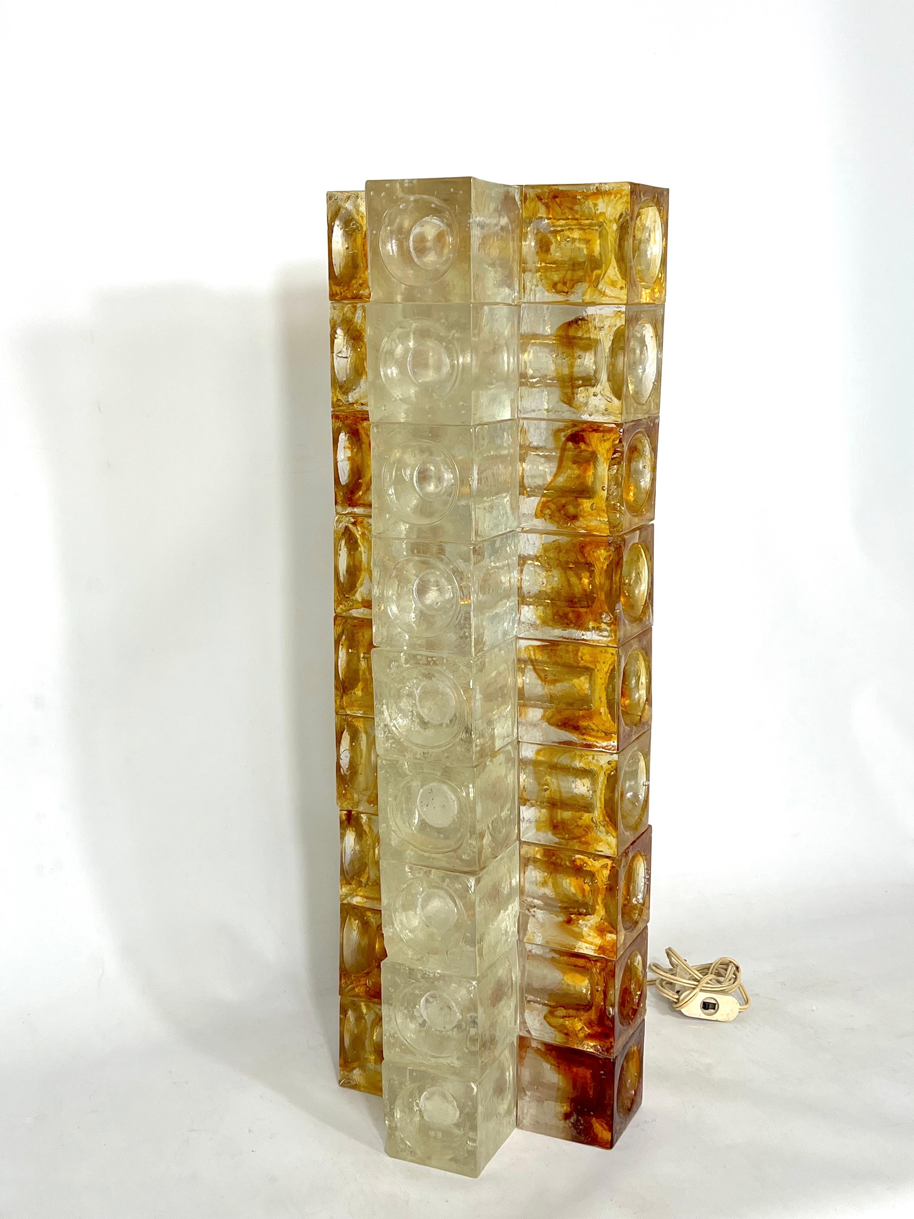 Poliarte, Rare Mid-Century Labeled murano glass floor lamp from 70s 3