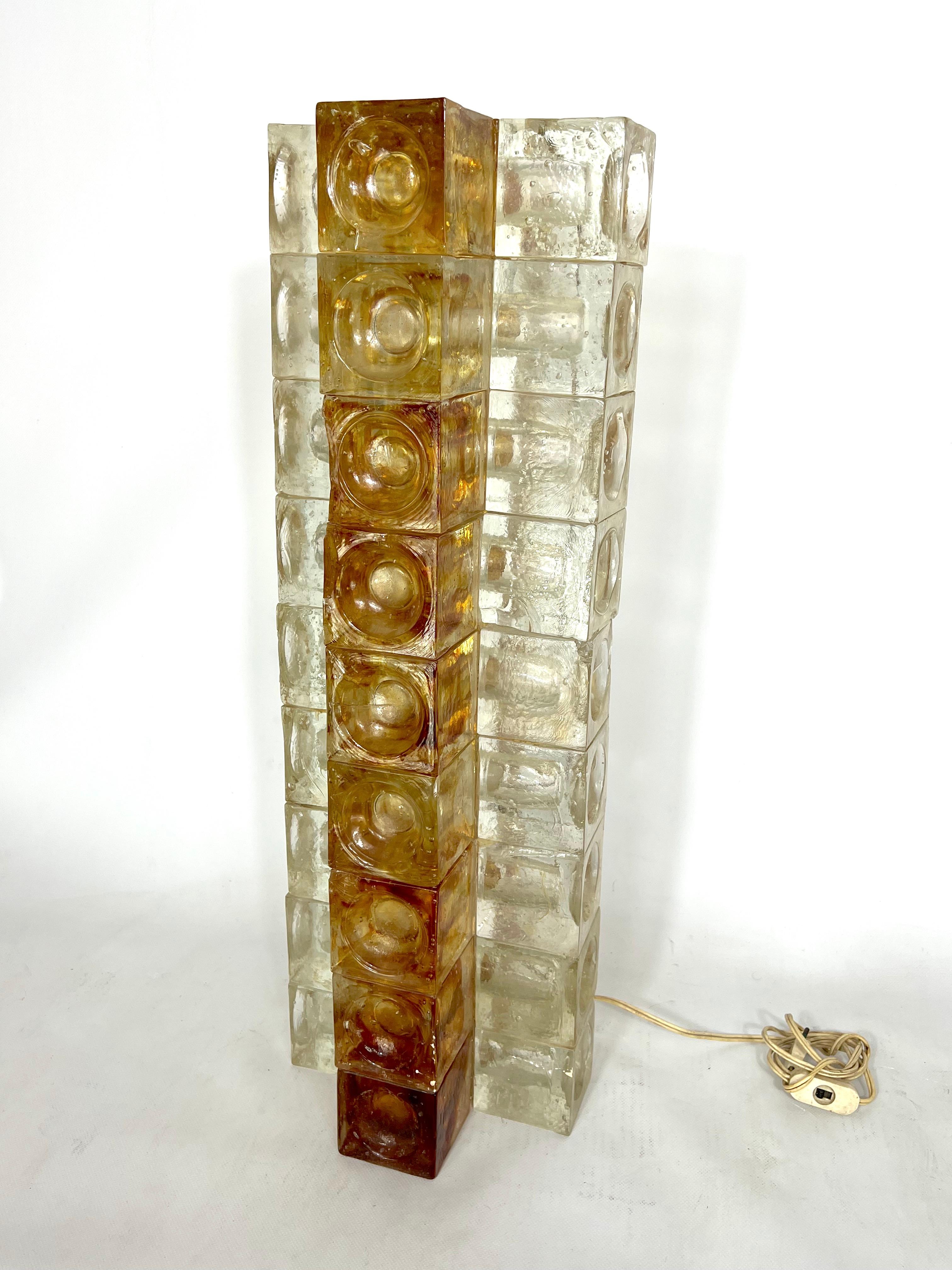 Poliarte, Rare Mid-Century Labeled murano glass floor lamp from 70s 6