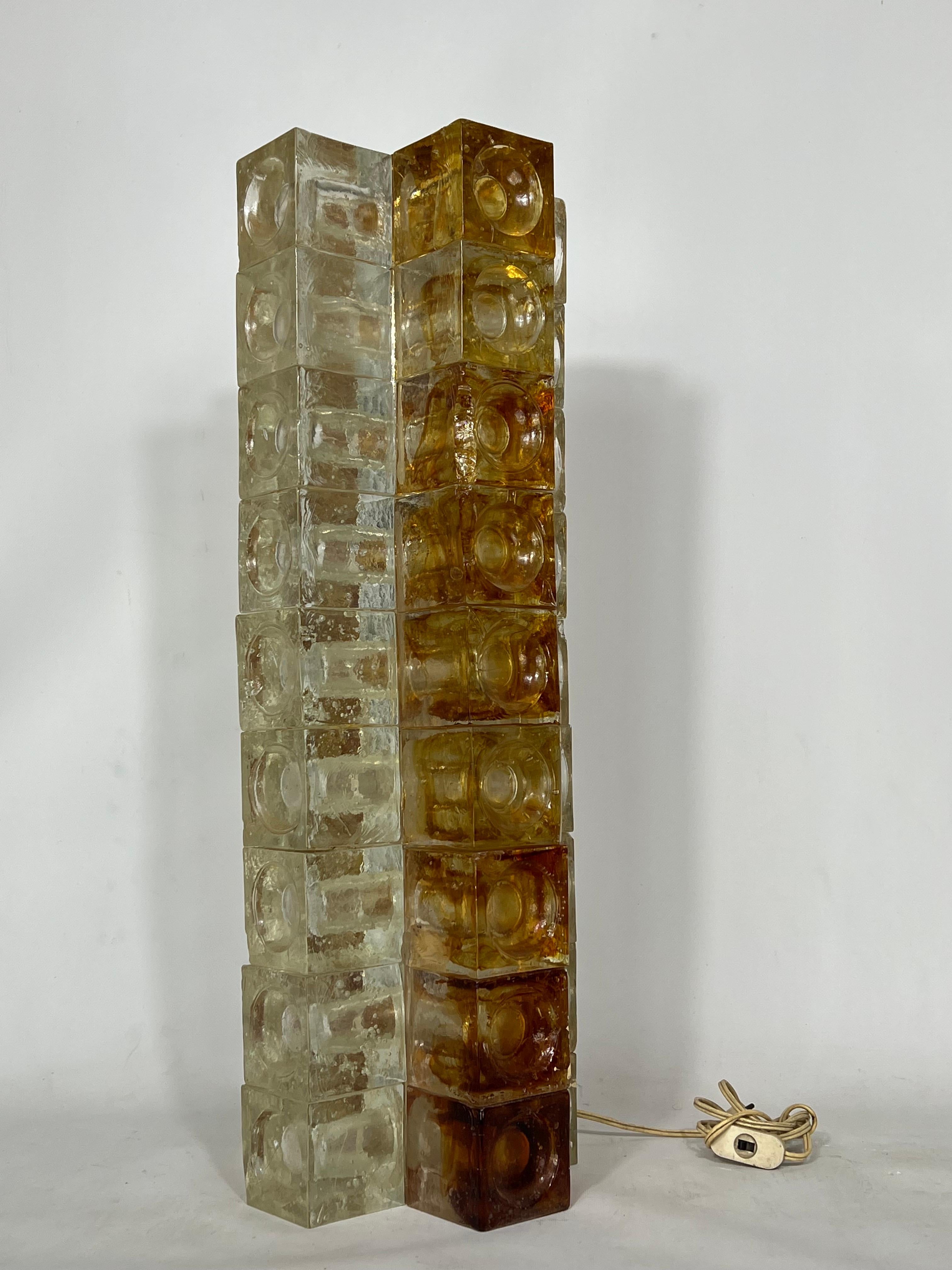 Poliarte, Rare Mid-Century Labeled murano glass floor lamp from 70s 1