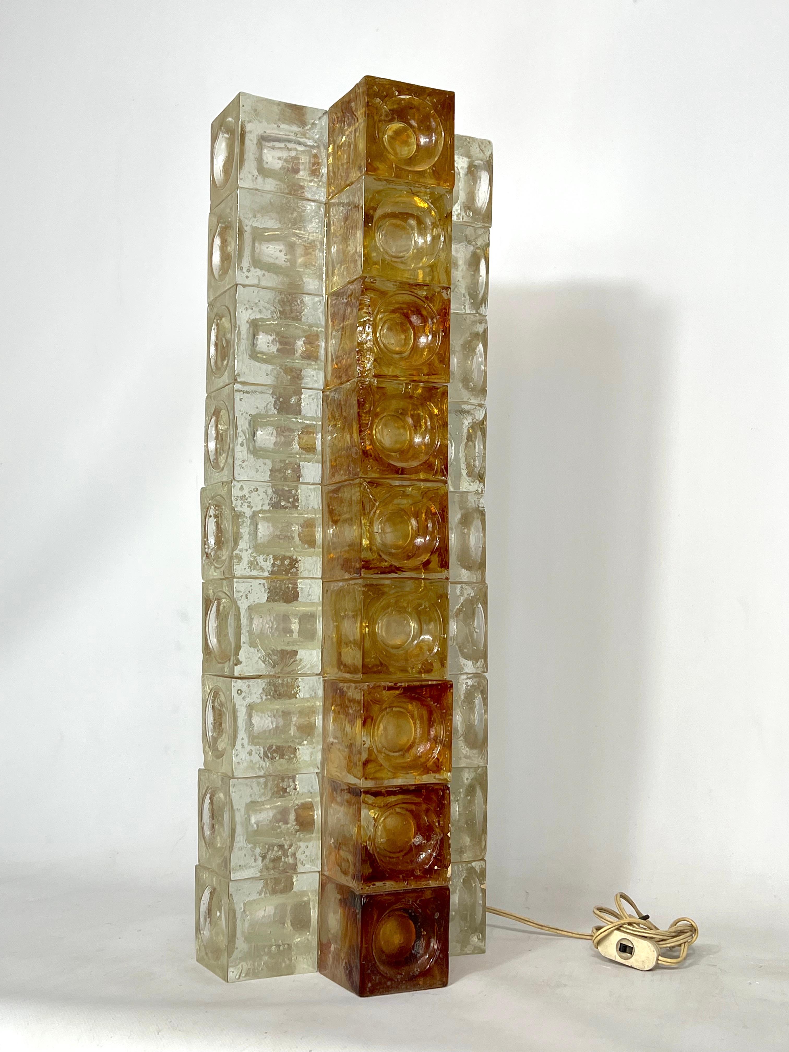 Poliarte, Rare Mid-Century Labeled murano glass floor lamp from 70s 2