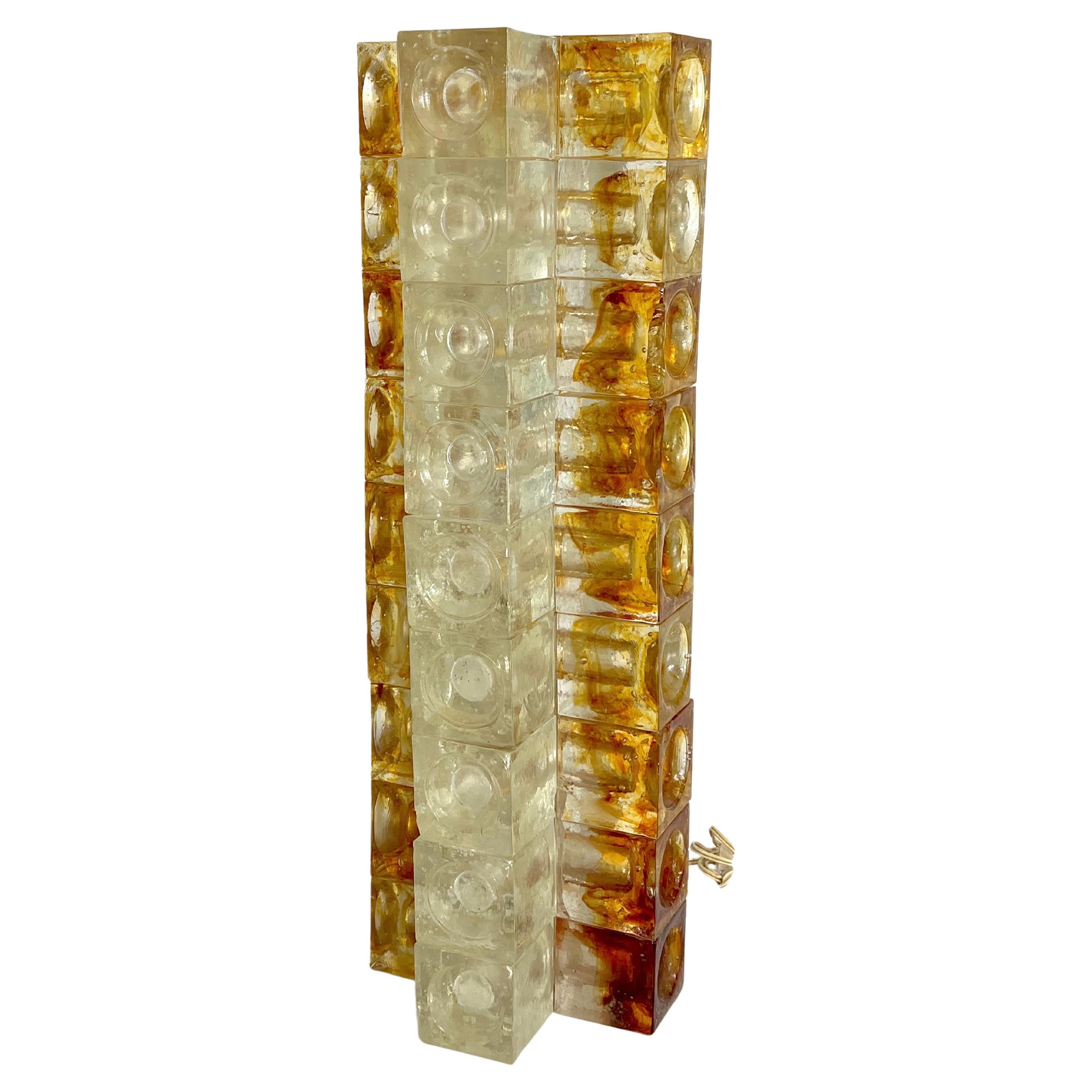 Poliarte, Rare Mid-Century Labeled murano glass floor lamp from 70s