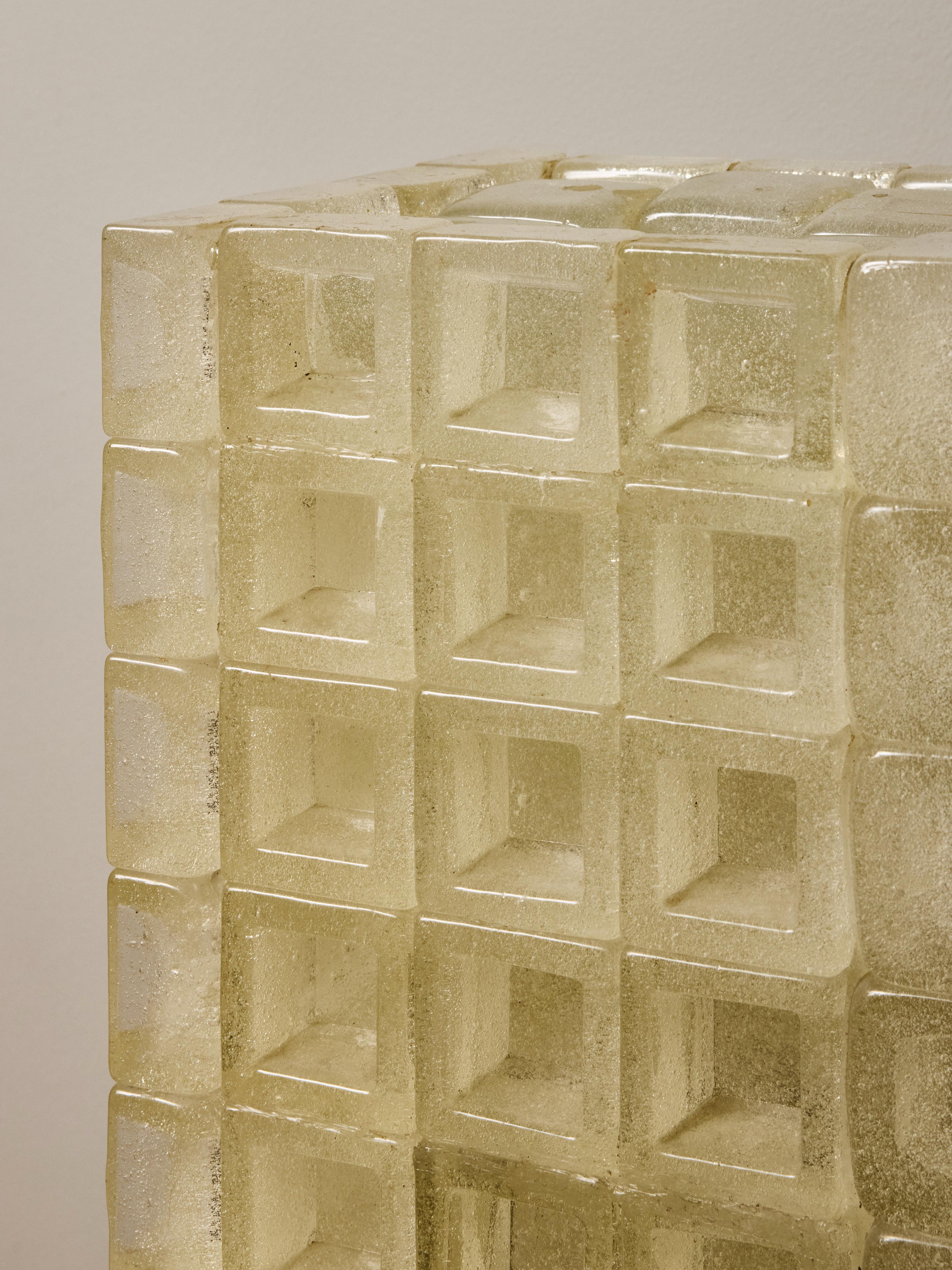 Poliarte - Lampadaire sculptural à cubes en verre Bon état - En vente à Saint-Ouen, IDF