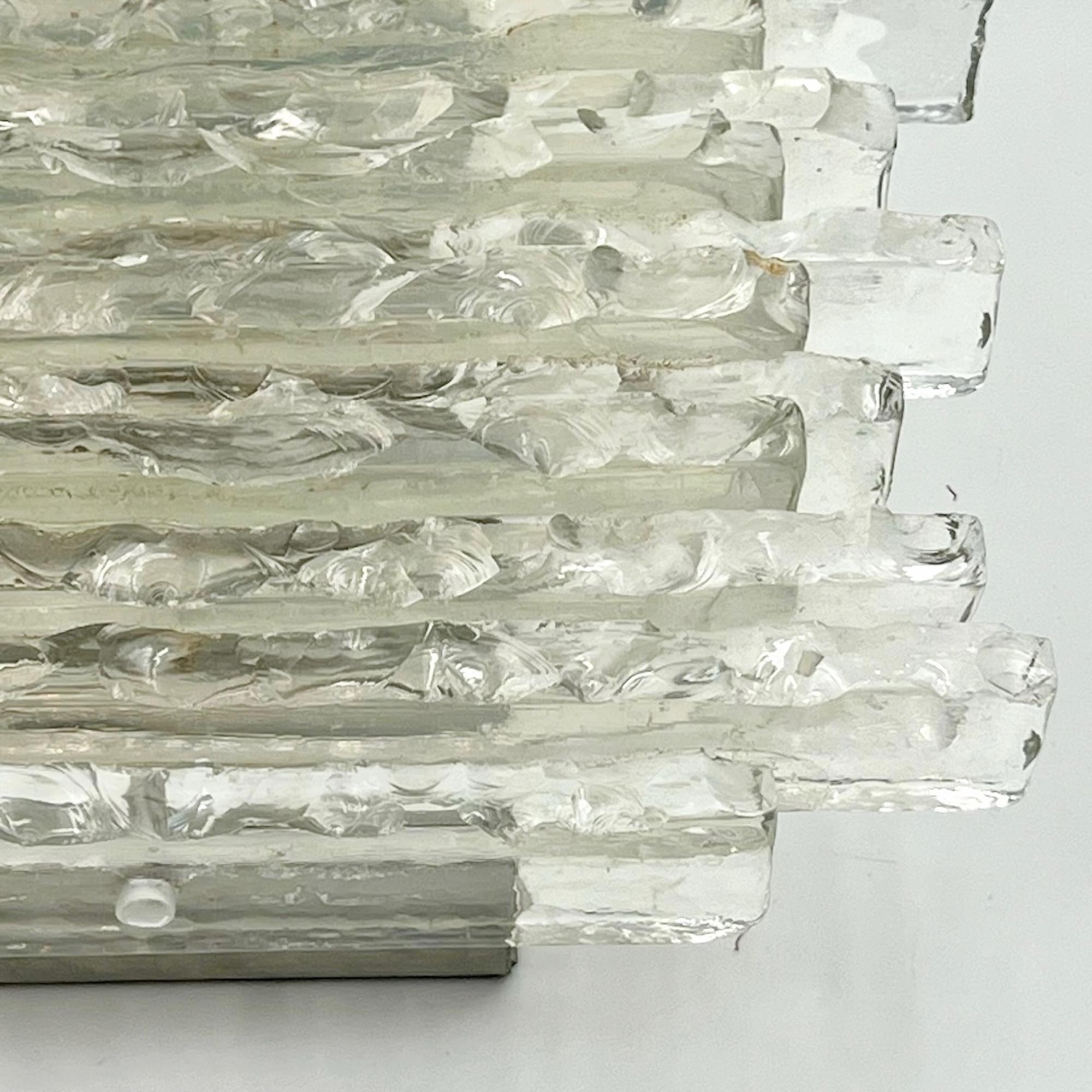 Poliarte 'Vesta' Iconique lampe en verre fabriquée à la main - Style Brutalist 1970 en vente 3