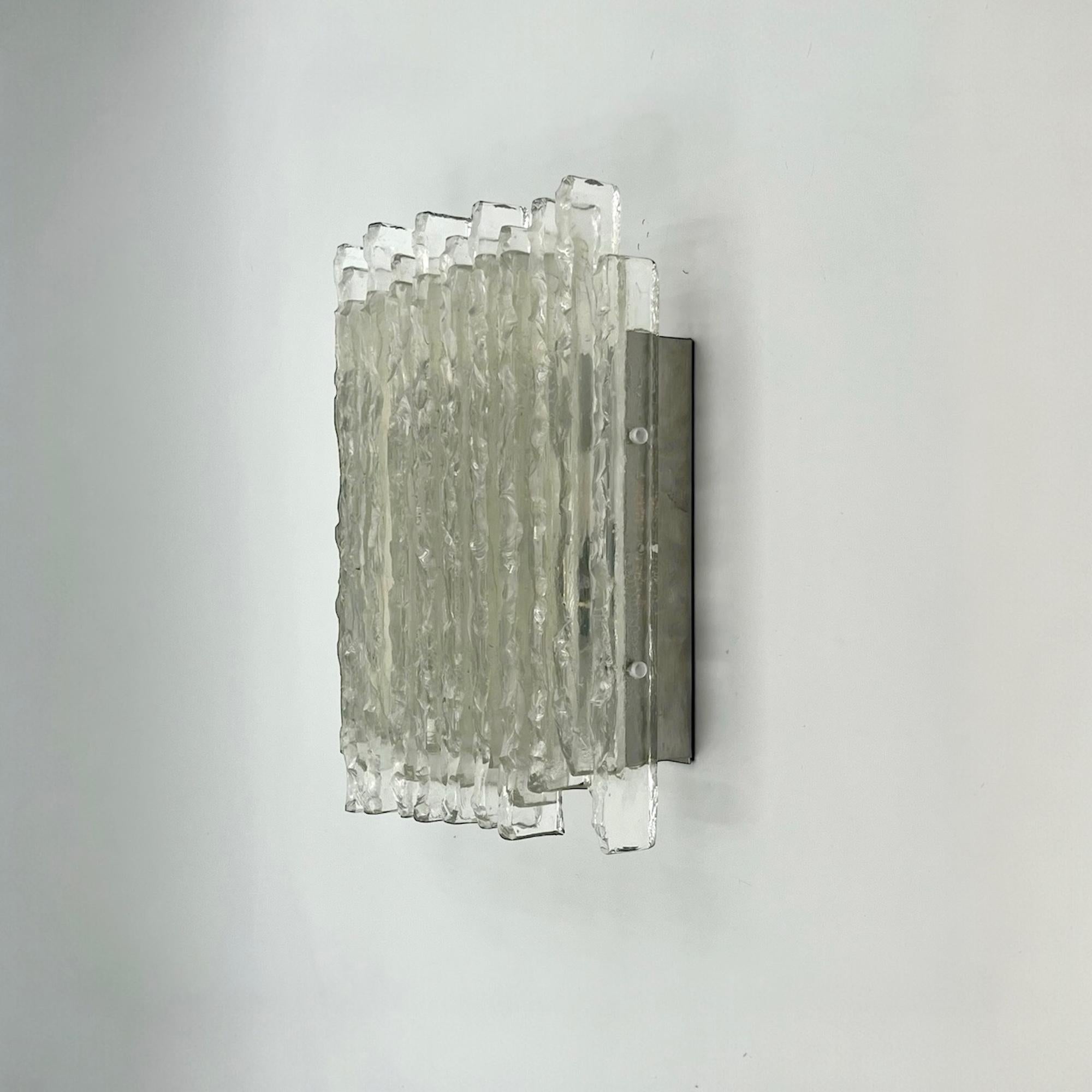 Métal Poliarte 'Vesta' Iconique lampe en verre fabriquée à la main - Style Brutalist 1970 en vente