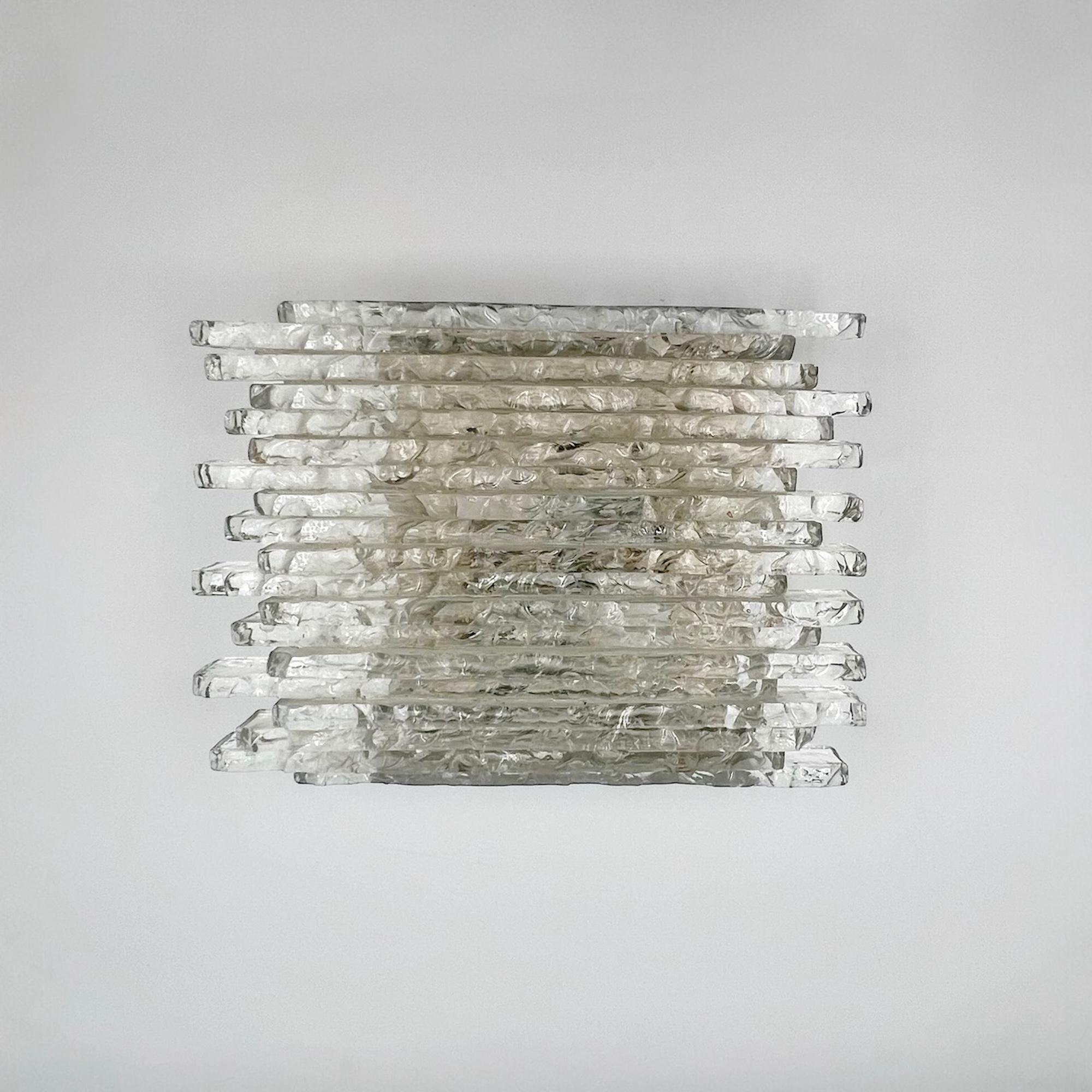 Poliarte 'Vesta' Iconique lampe en verre fabriquée à la main - Style Brutalist 1970 en vente 1