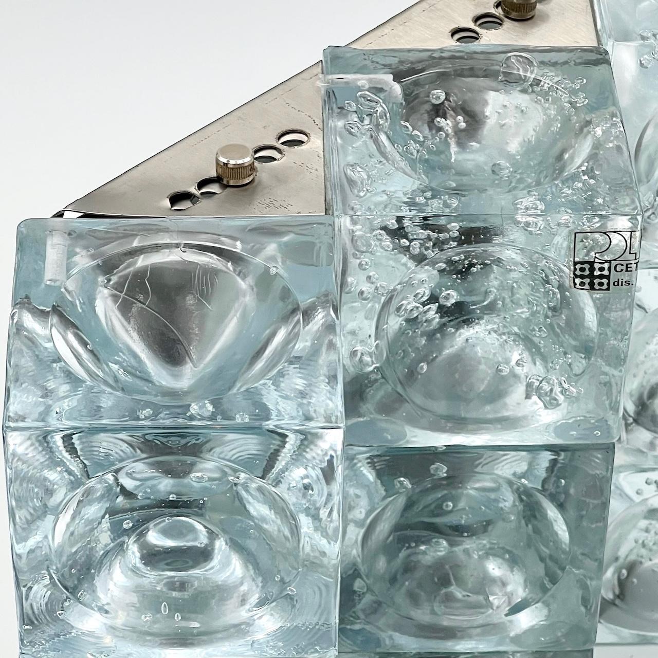 Poliarte Vintage Handmade Glass Light 'Cetusa', Surama design Italy, 1970s in vendita 1