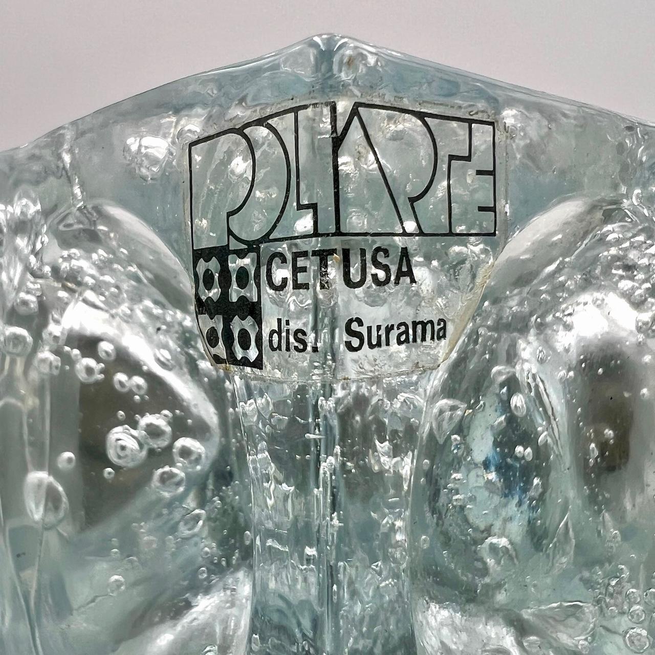 Poliarte Vintage Handmade Glass Light 'Cetusa', Surama design Italy, 1970s in vendita 2
