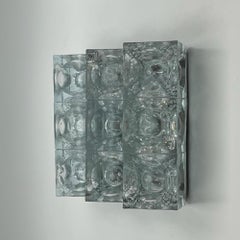 Poliarte Lámpara vintage de cristal hecha a mano 'Cetusa', diseño Surama Italia, años 70