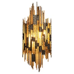 Poliarte Wall Light in Brass and Frosted Glass