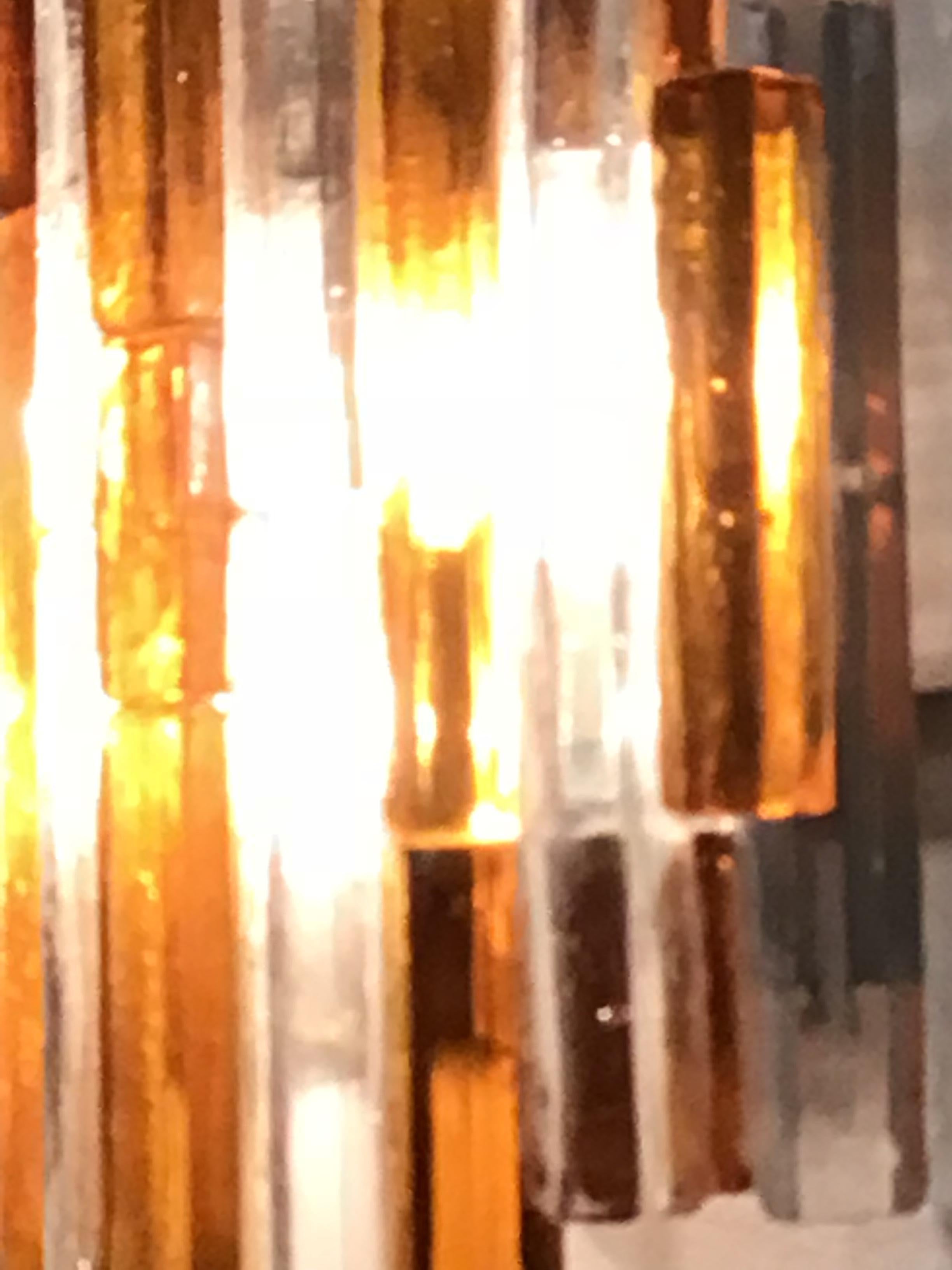 Poliarte Wall Lights Murano Glass Brass Bicolore, 1960 For Sale 1