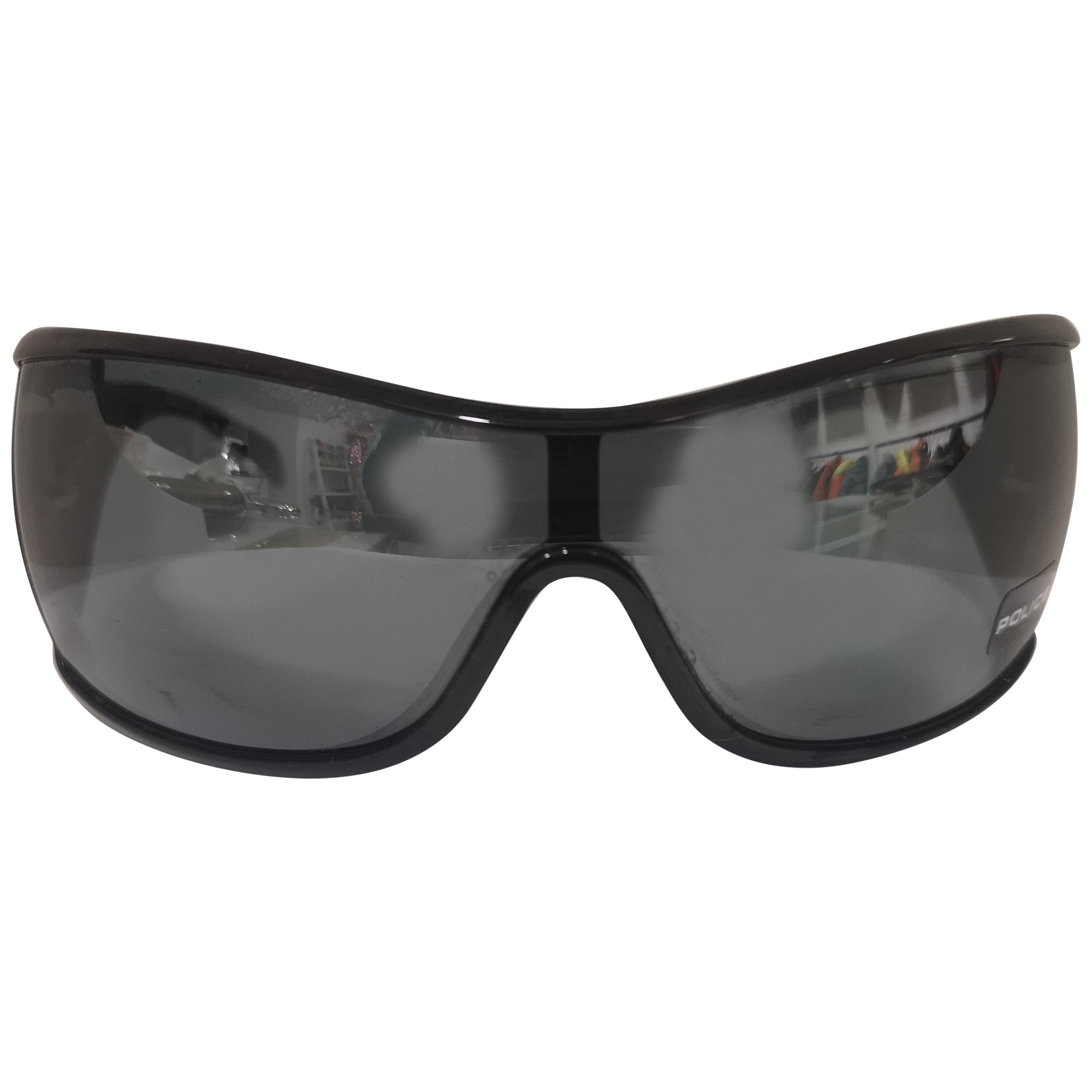 Police black mask sunglasses with swarovski stones