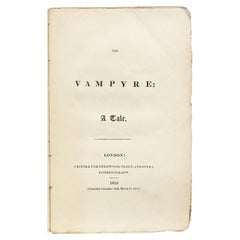 POLIDORI - The Vampyre - 1819 - Première ÉDITION - L'ISSUE LA PLUS ancienne OBTAINABLE