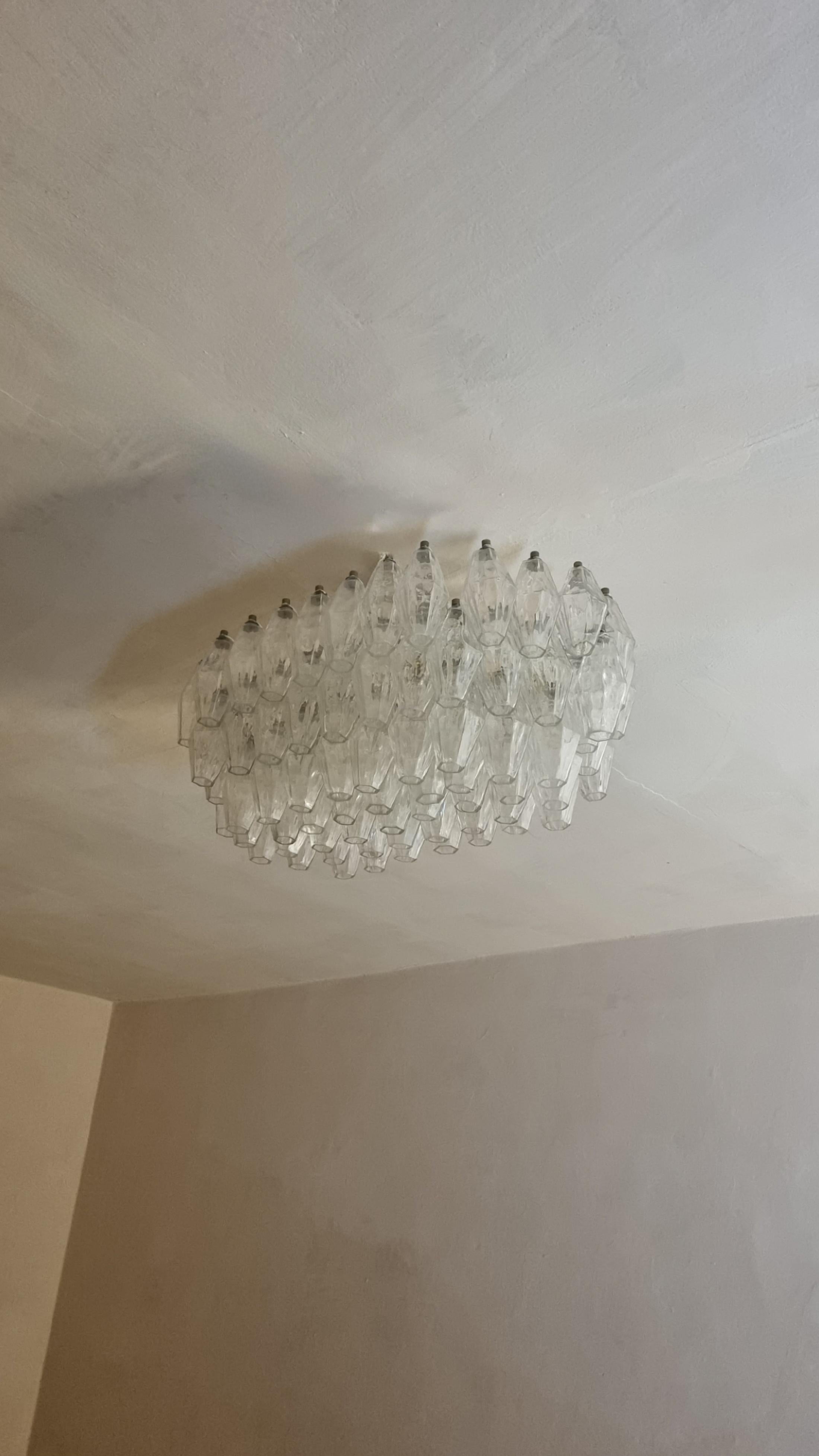 Poliedri ceiling lamp designed by Carlo Scarpa for Venini 1958 1