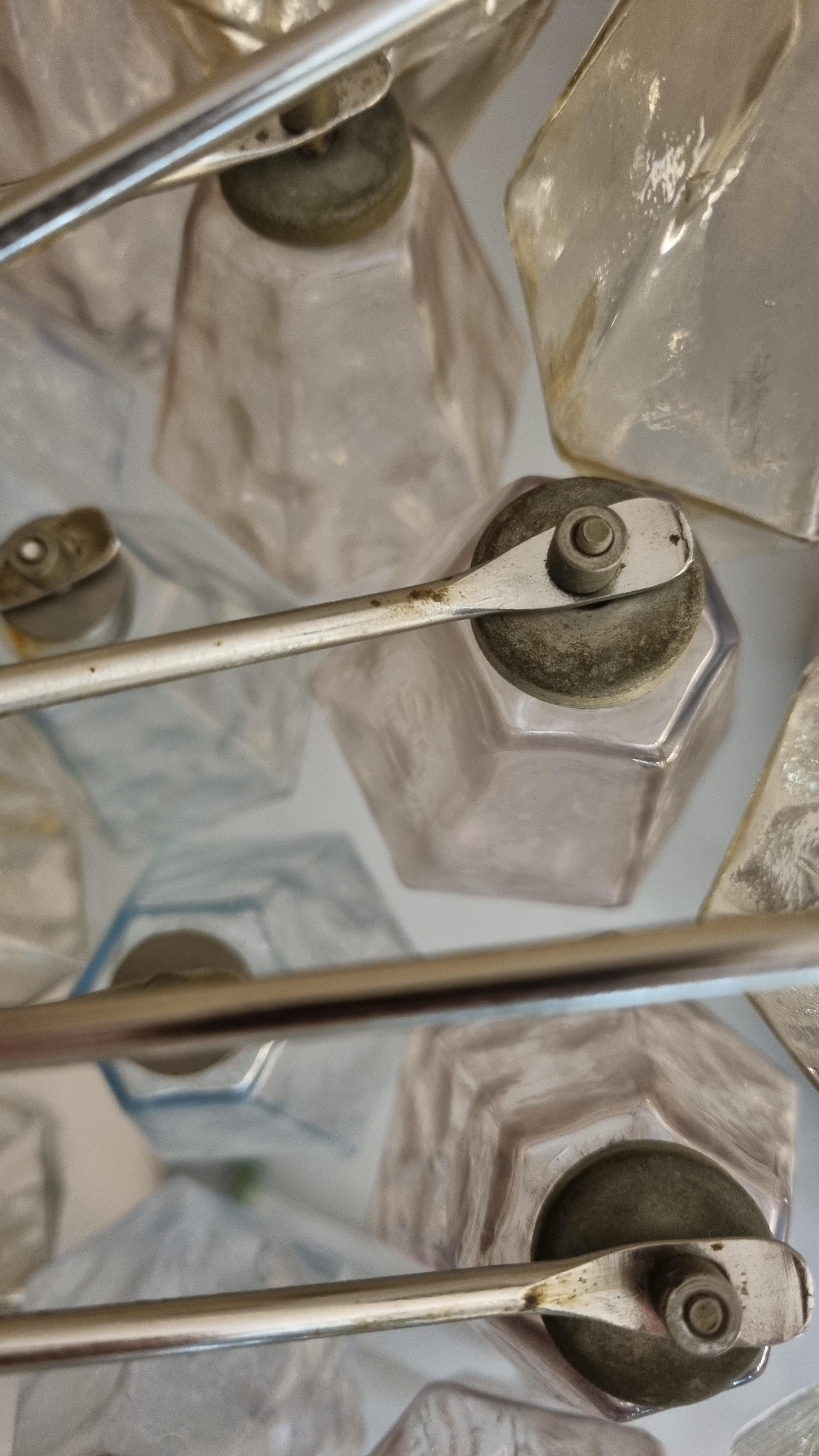 Poliedri ceiling lamp designed by Carlo Scarpa for Venini 1958 For Sale 1