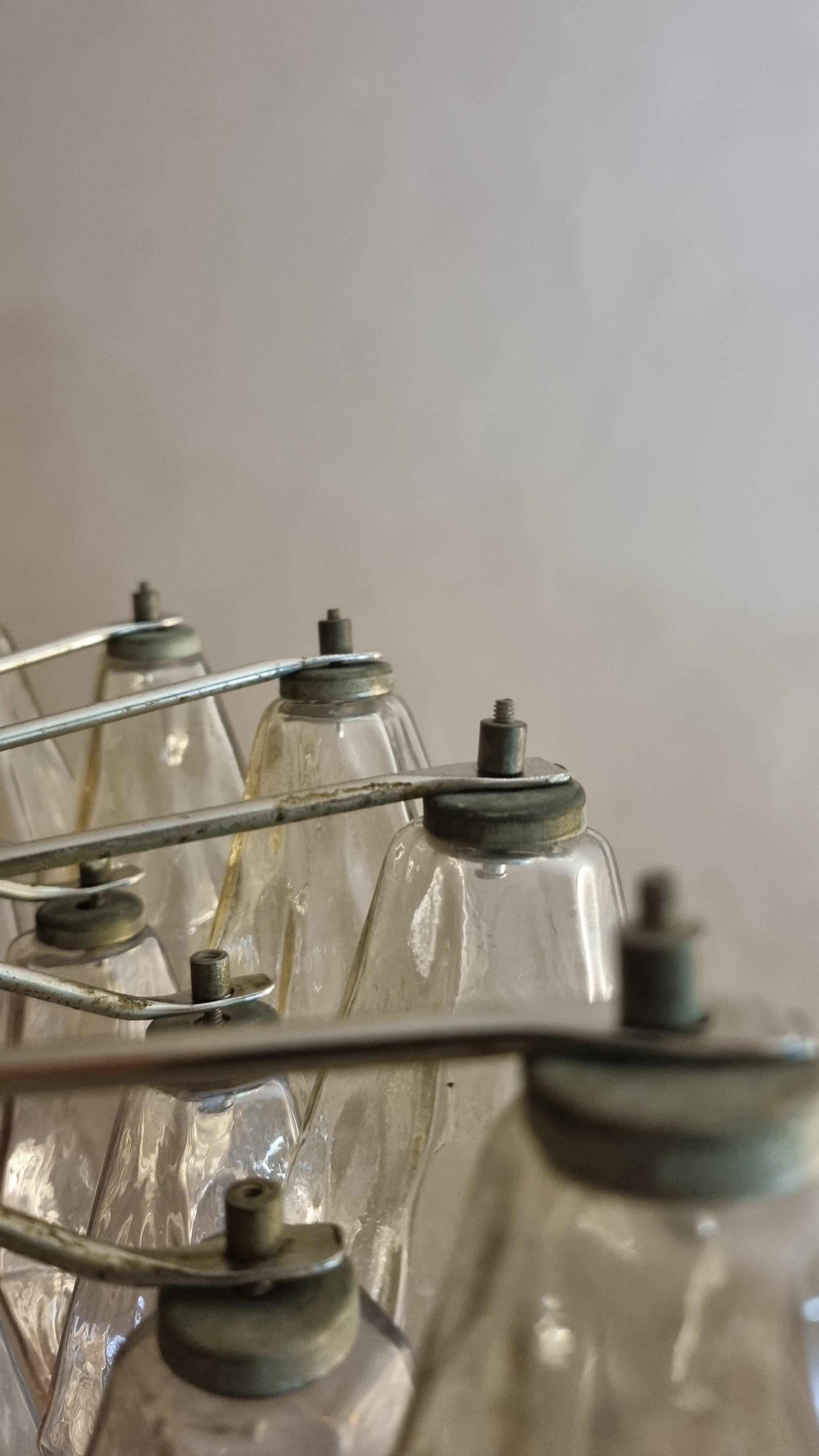 Poliedri ceiling lamp designed by Carlo Scarpa for Venini 1958 For Sale 2