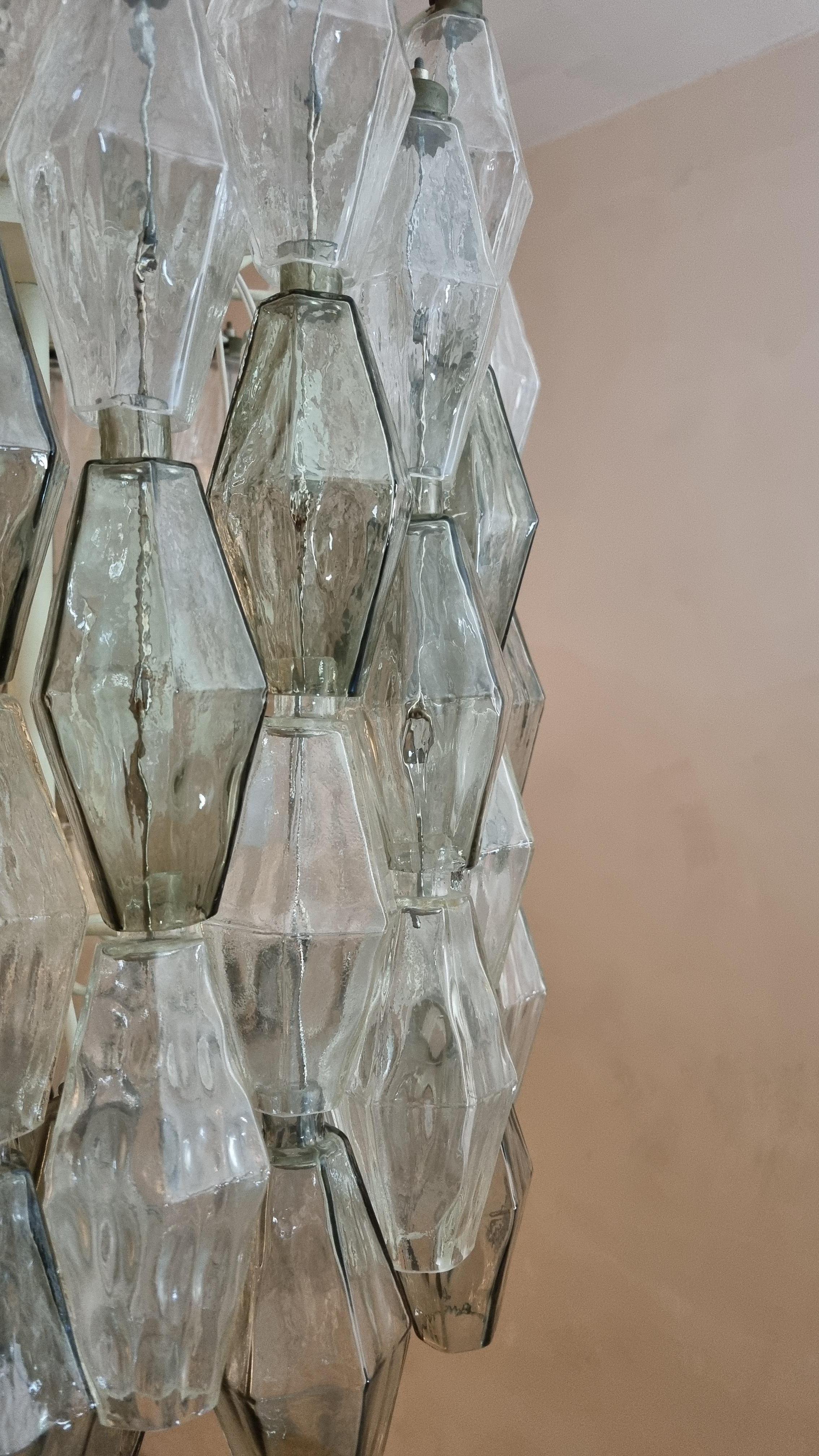 Mid-20th Century Poliedri ceiling lamp designed by Carlo Scarpa for Venini 1961