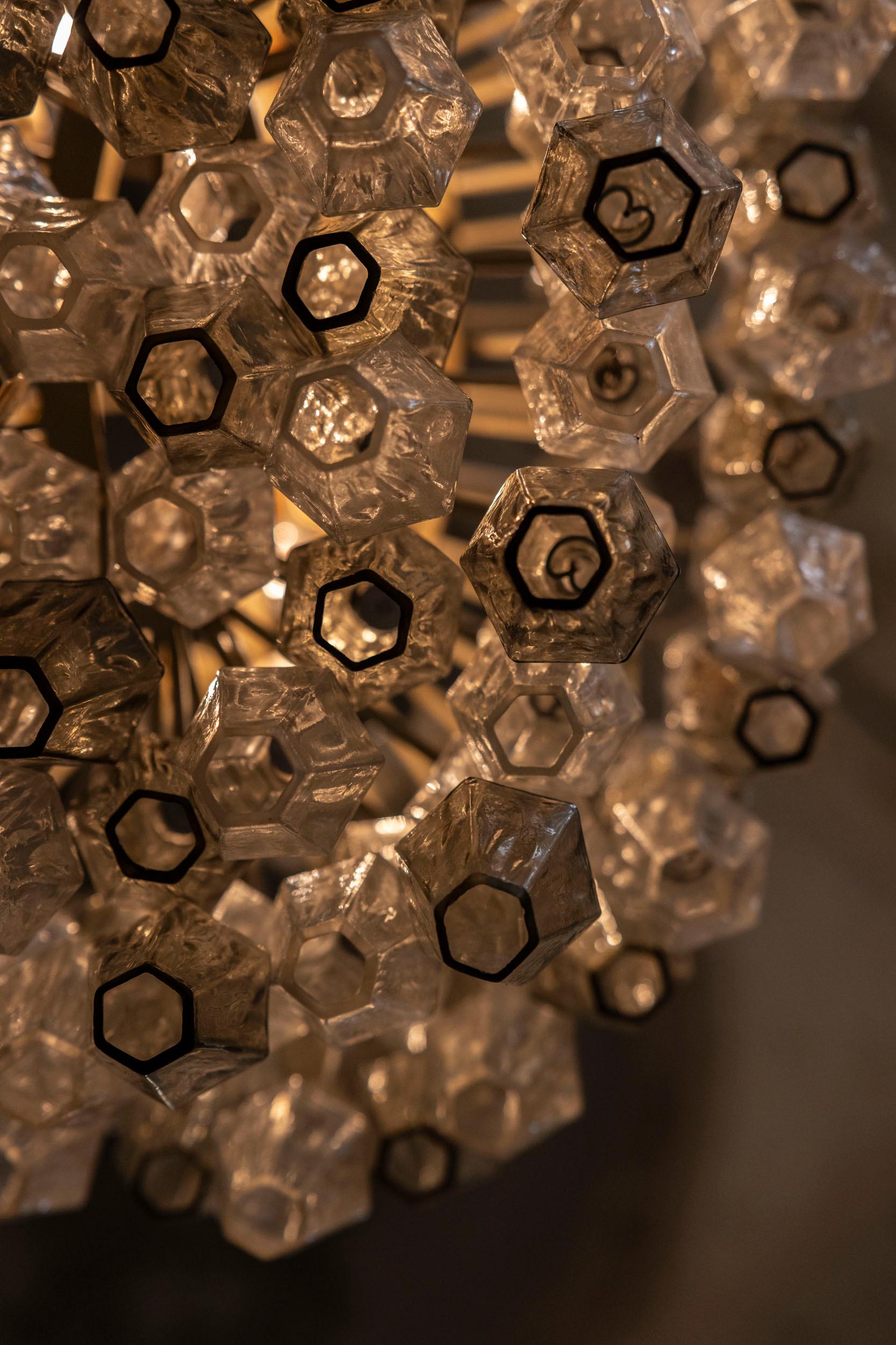 Poliedri Chandelier Attributed to Carlo Scarpa for Venini For Sale 3