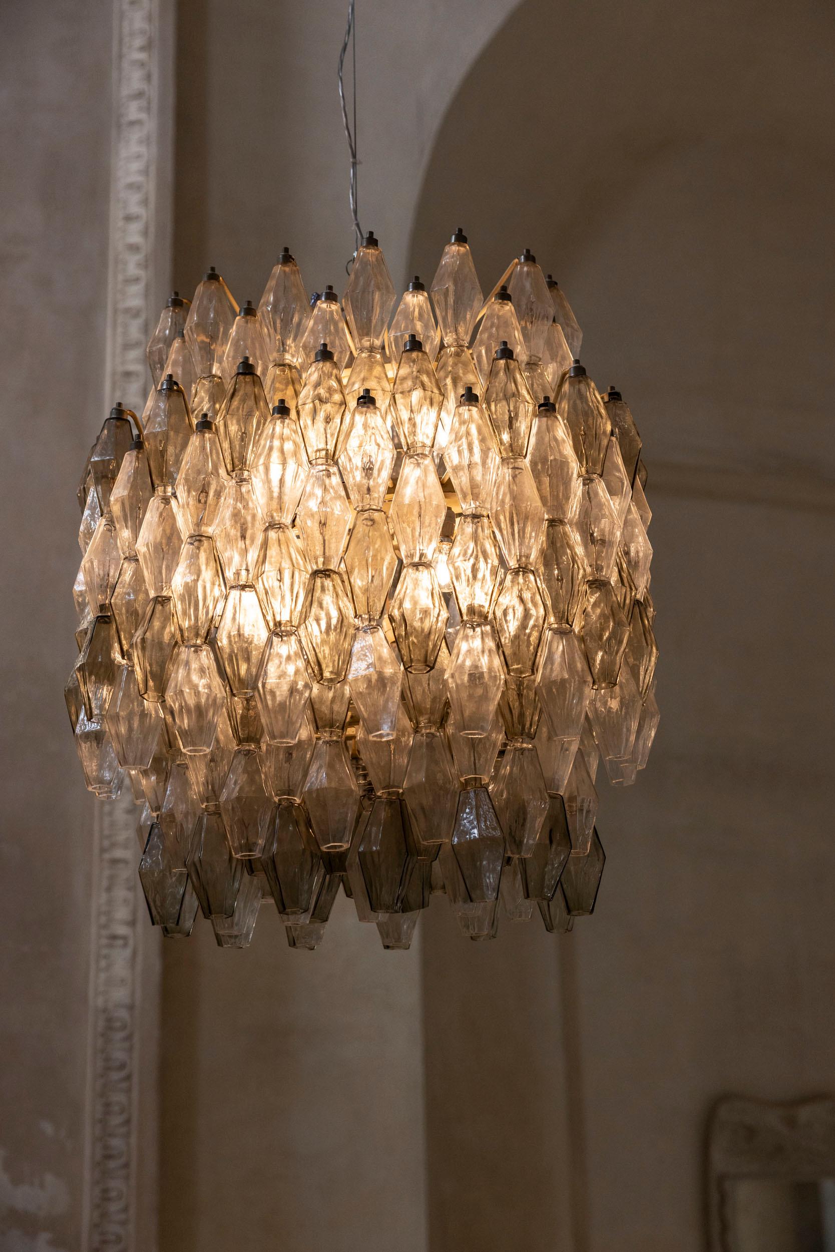 Poliedri Chandelier Attributed to Carlo Scarpa for Venini For Sale 4