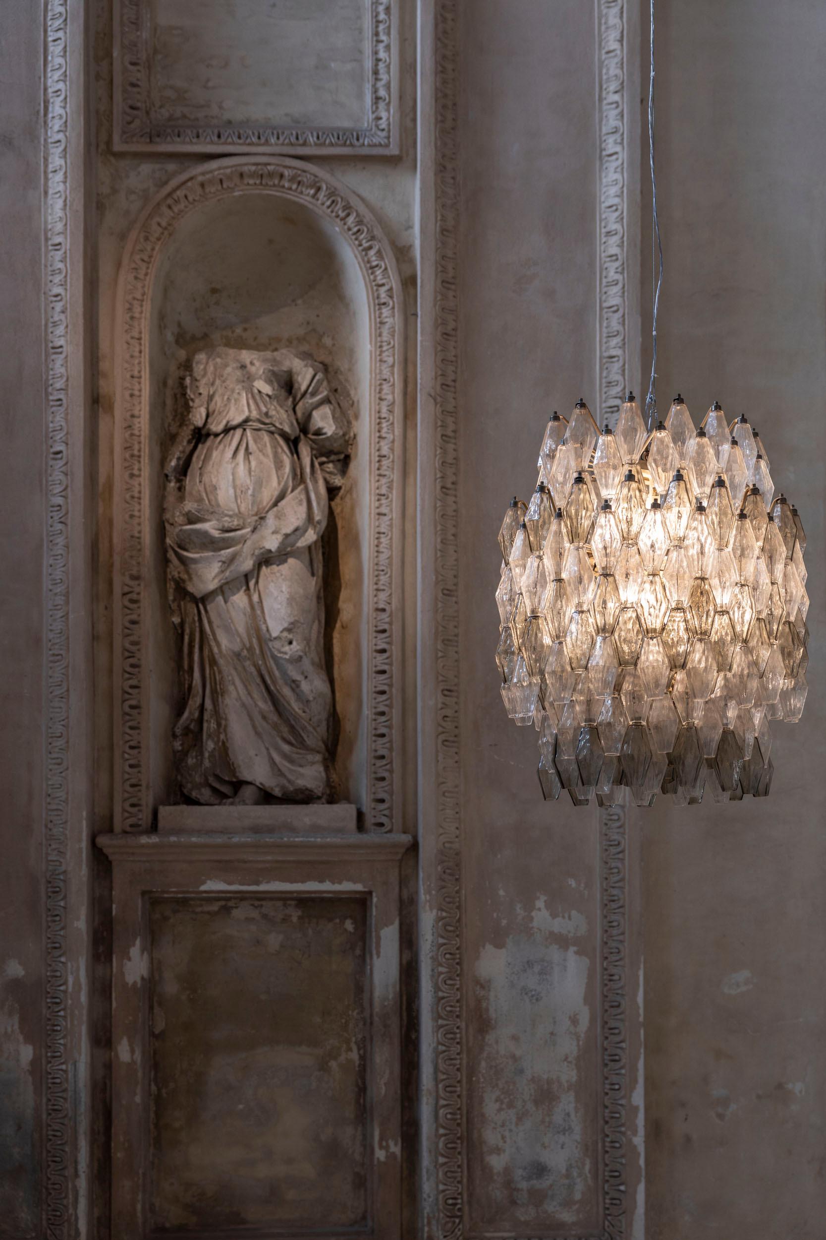 Poliedri Chandelier Attributed to Carlo Scarpa for Venini For Sale 5