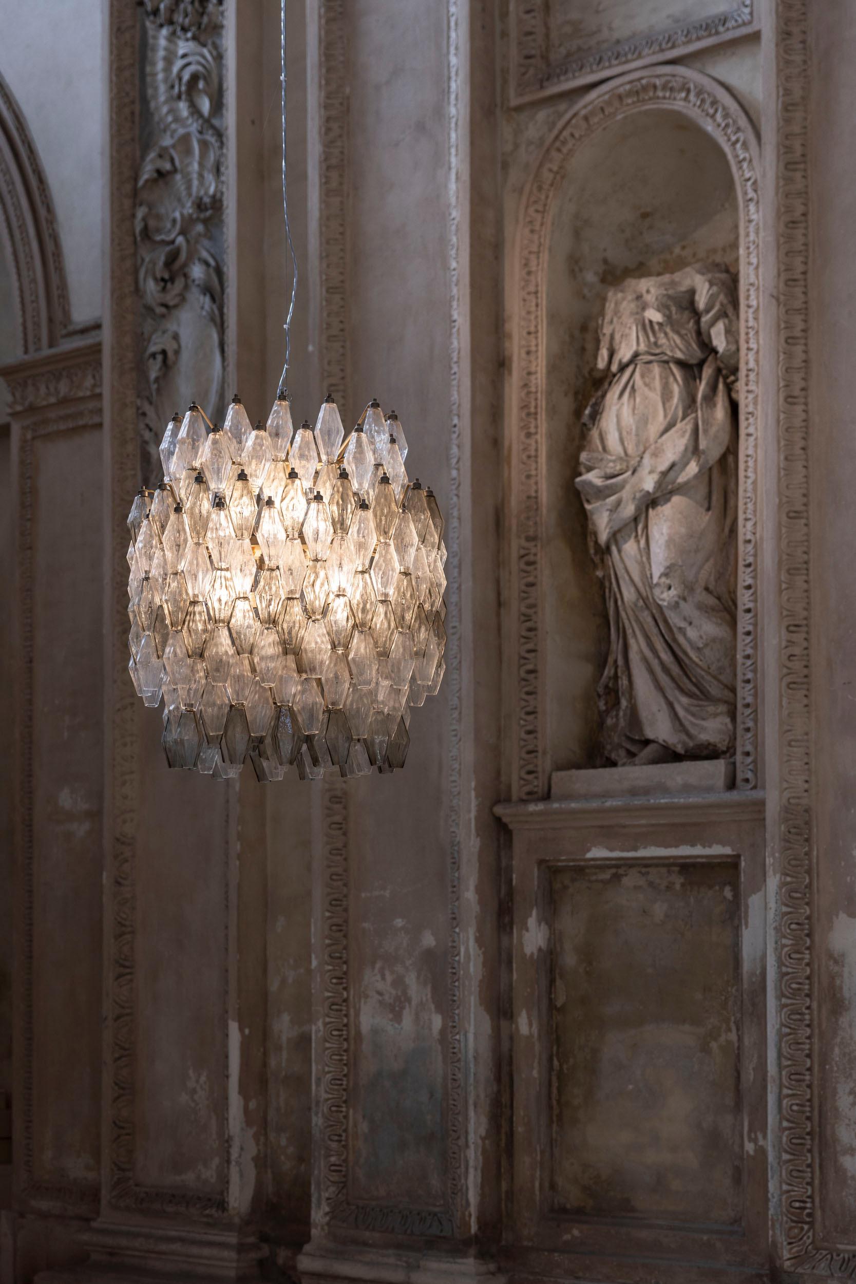 Poliedri Chandelier Attributed to Carlo Scarpa for Venini For Sale 6