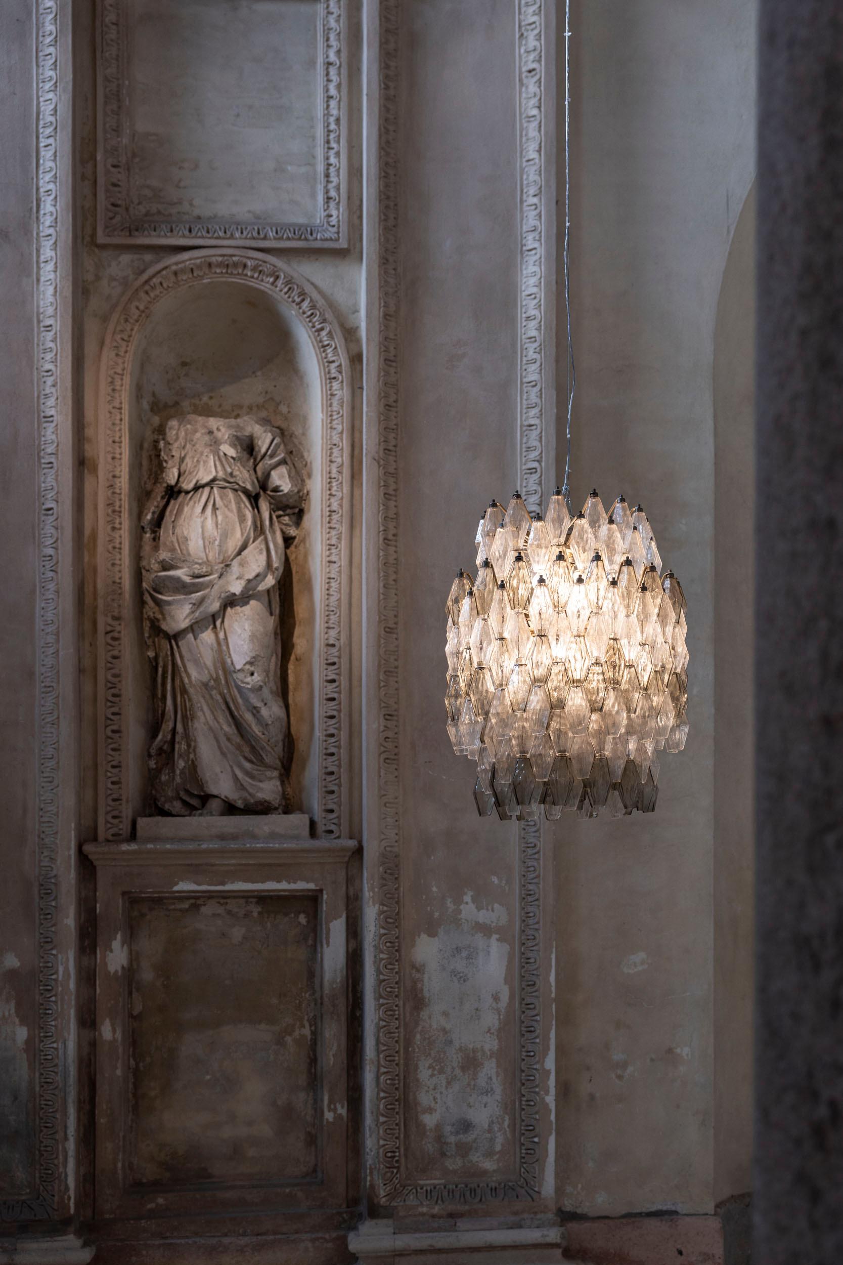 Poliedri Chandelier Attributed to Carlo Scarpa for Venini For Sale 7