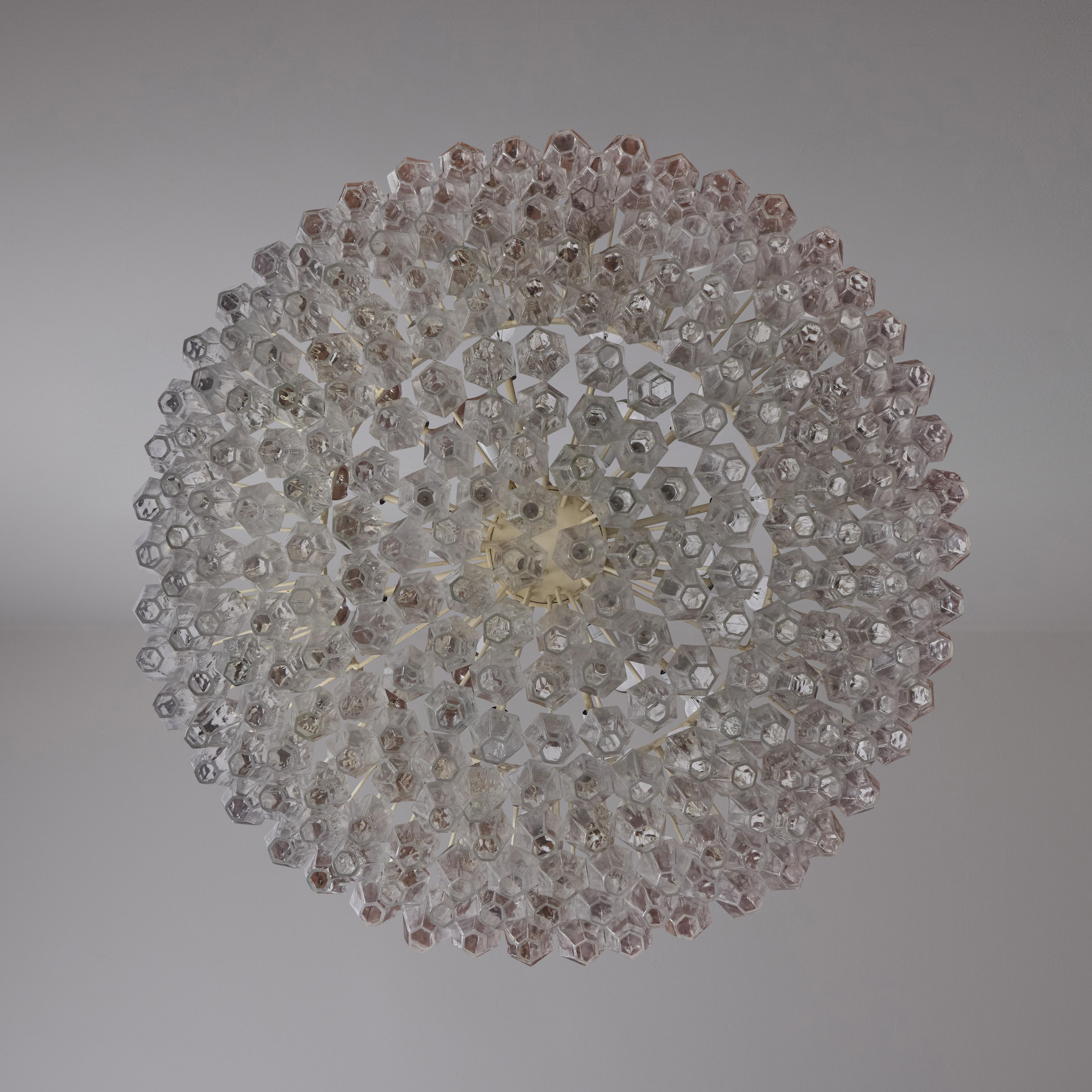 Ottone Lampadario 'Poliedri' di Carlo Scarpa per Venini in vendita