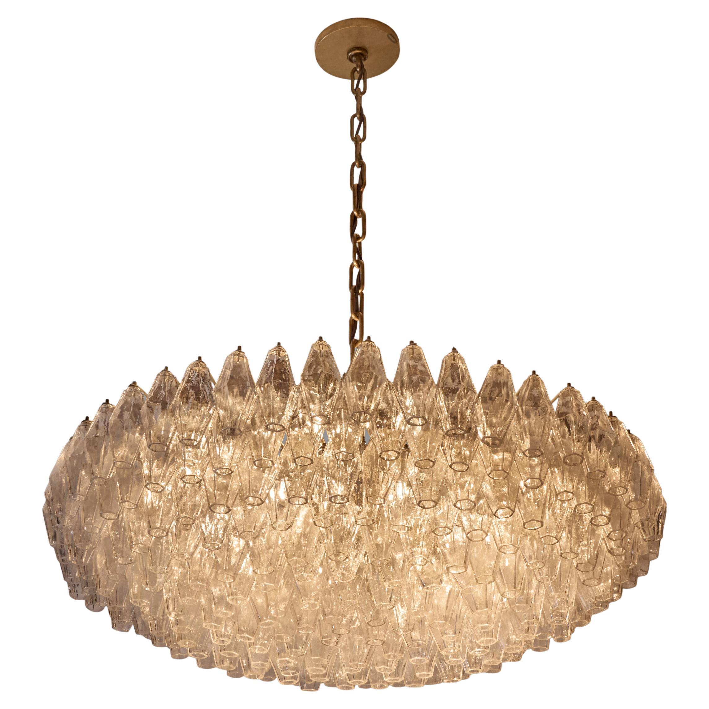 Lampadario 'Poliedri' di Carlo Scarpa per Venini in vendita
