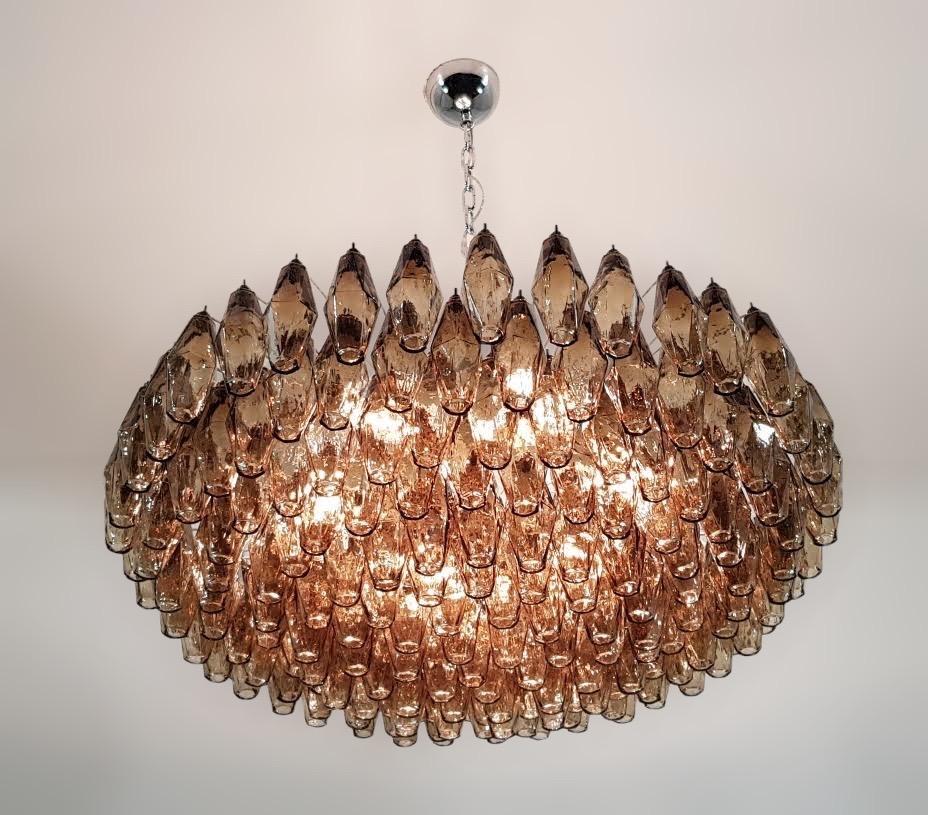 Poliedri-Kronleuchter (Muranoglas) im Angebot