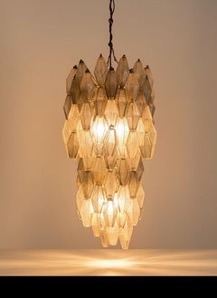 Poliedri Chandelier in Murano Glass by Carlo Scarpa for Venini (First Edition)