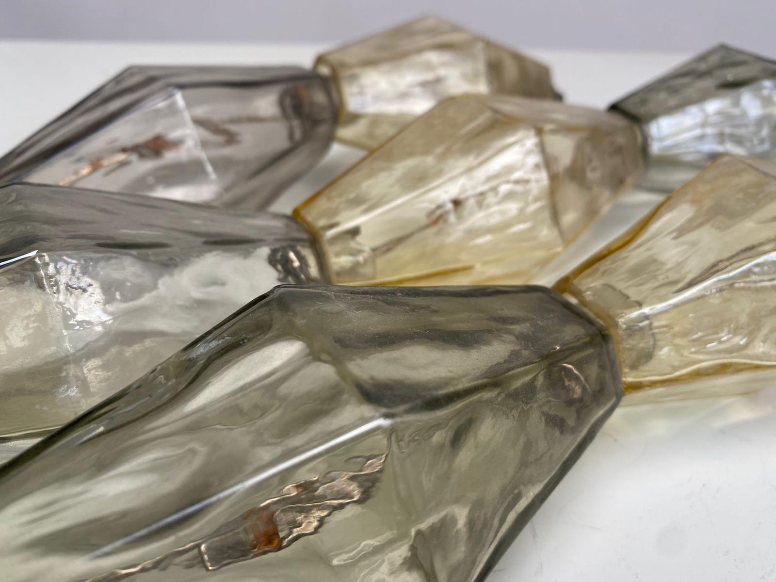 Mid-20th Century Poliedri Chandelier in Murano Glass by Carlo Scarpa for Venini (First Edition) For Sale