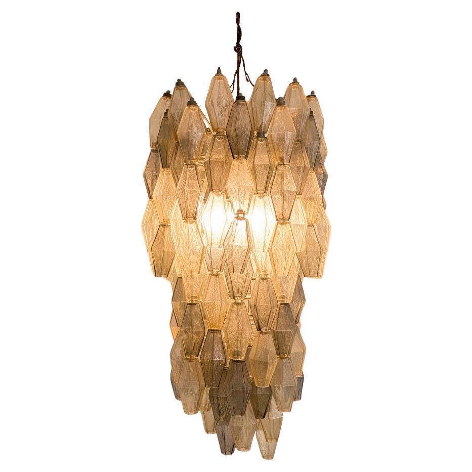 Poliedri Chandelier in Murano Glass by Carlo Scarpa for Venini (First Edition) For Sale