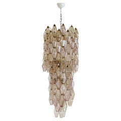 Poliedri Chandelier in Murano Glass by Carlo Scarpa for Venini, Italy, 1960's