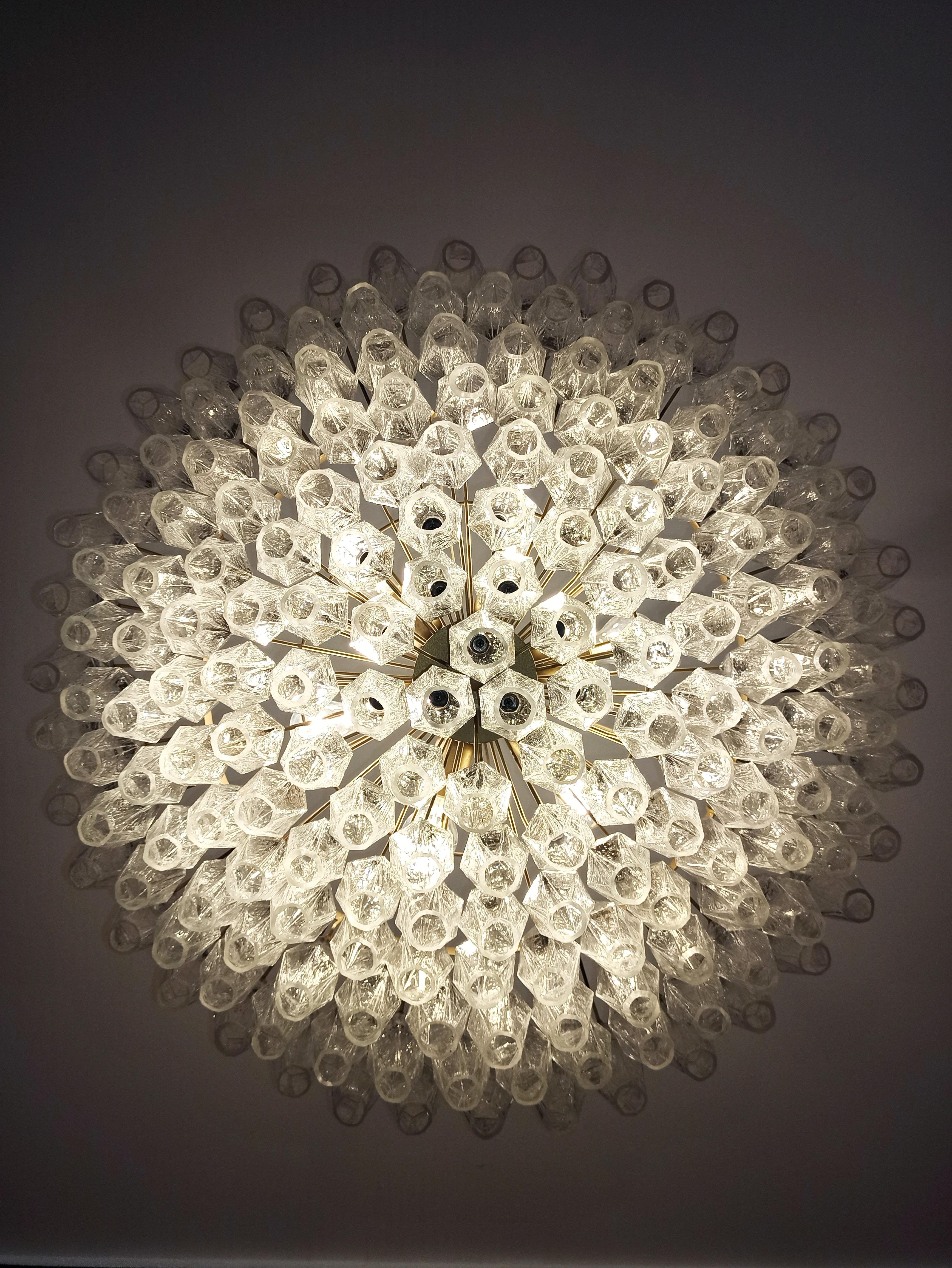 Poliedri Chandelier, Murano In Excellent Condition For Sale In Budapest, HU