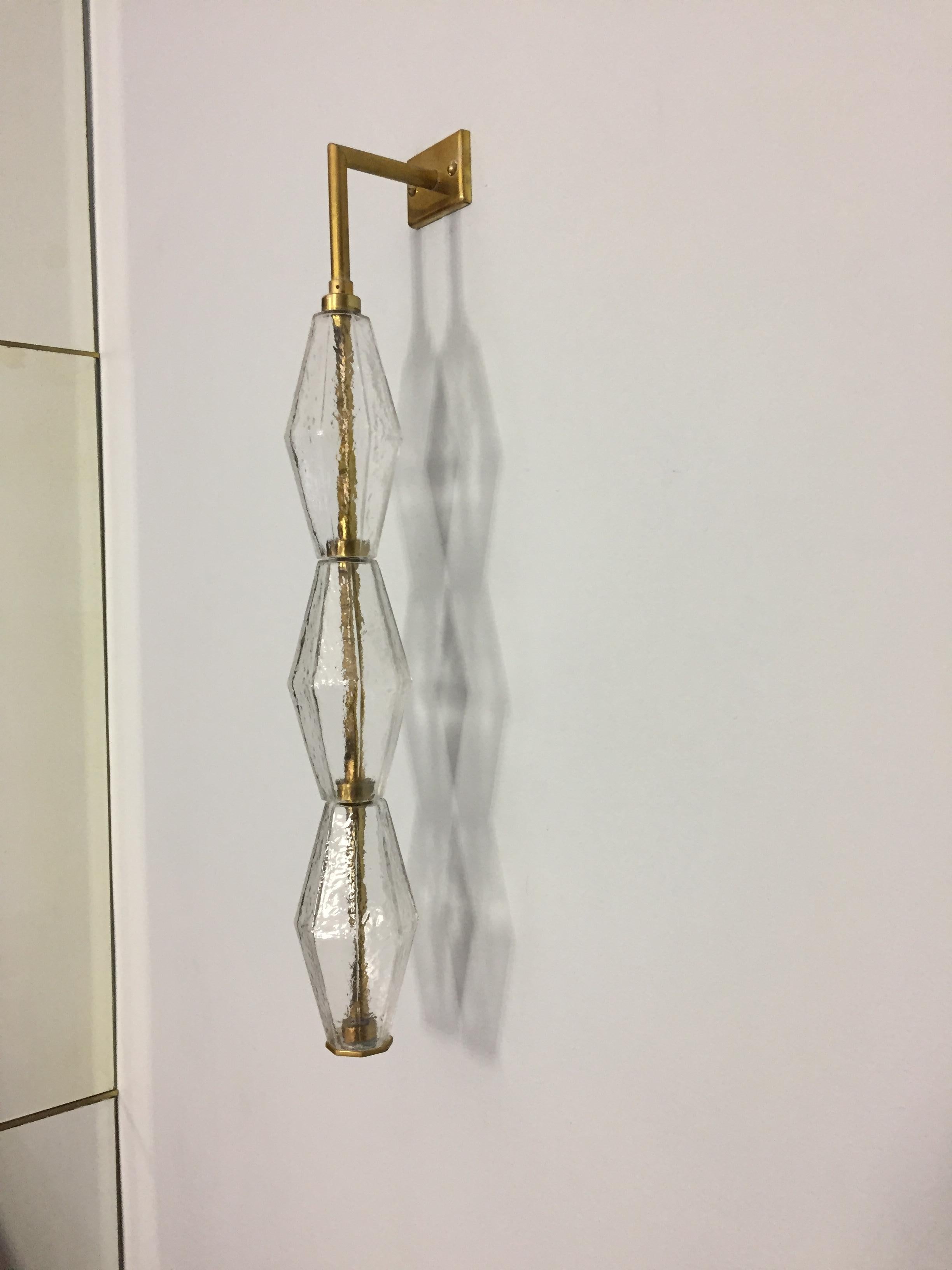 Italian Poliedri, Contemporary Wall Lamp For Sale